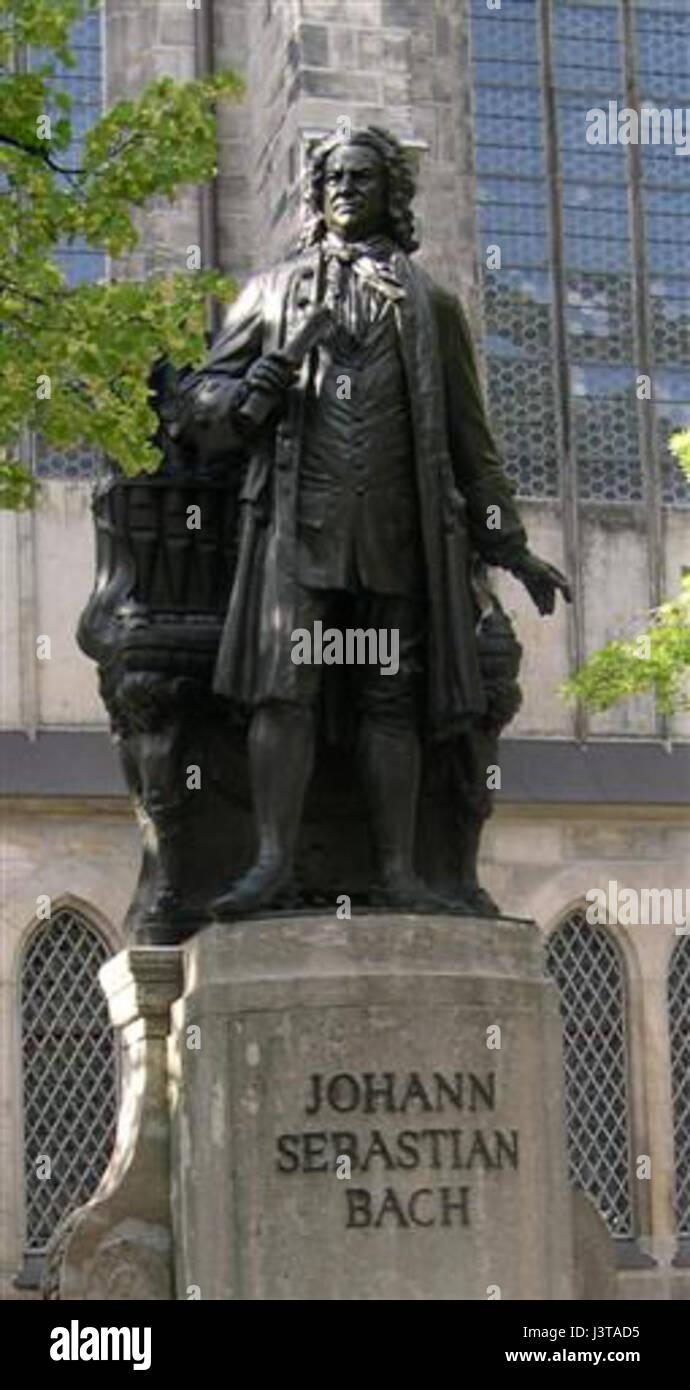 Johann Sebastian Bach Denkmal Banque D'Images