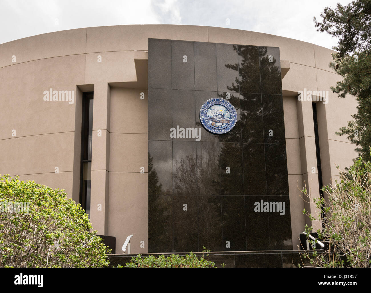 Assemblée législative de l'entrée de l'édifice de l'État du Nevada Carson City Banque D'Images