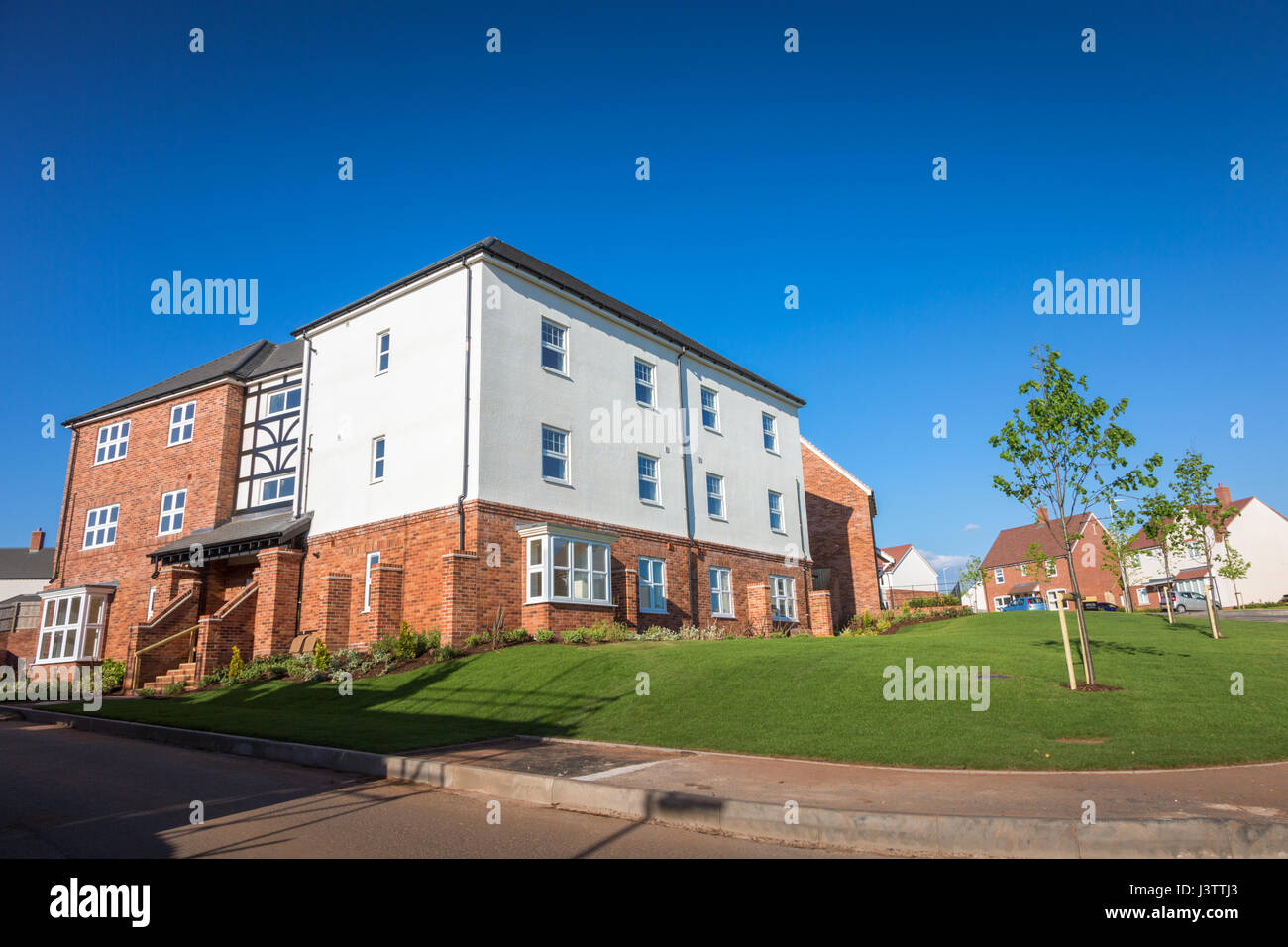 Nouvelles maisons sur un secteur développé estate Hagley en UK village moderne immobilier Banque D'Images