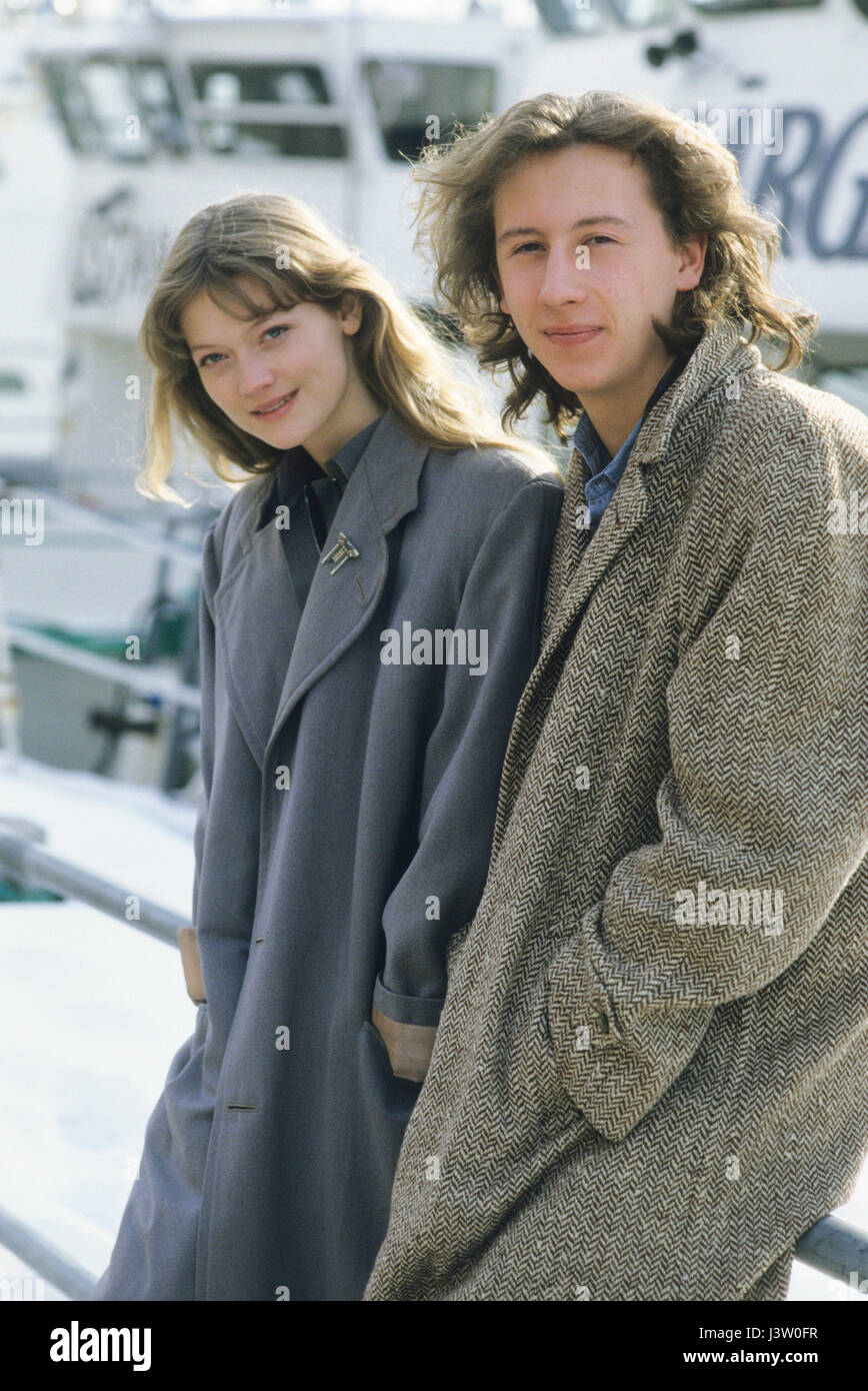 Sophie Ward et Nicolas Rowe le lancement du jeune Sherlock Holmes 1985 à Stockholm Banque D'Images