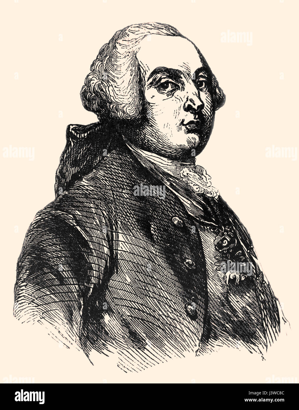 Louis XVI de France. (1754-1793) 18. Siècle. Roi des Français. Louis Capet. Guillotiné. Banque D'Images