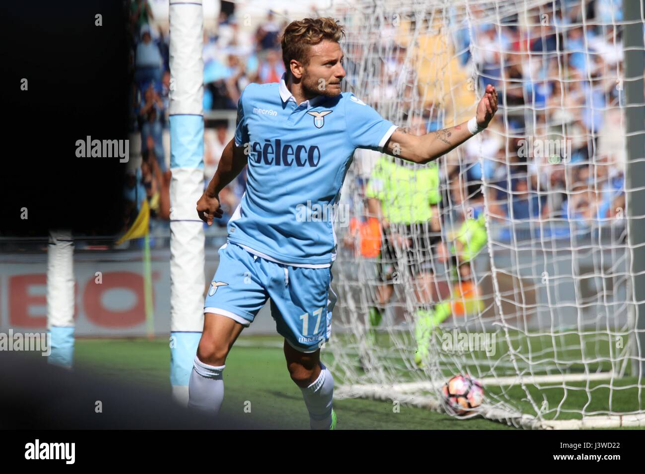 Serie A italienne football match Lazio vs Sampdoria au Stade olympique à Rome le 7 mai 2017. (Photo par : Cosimo Martemucci/Pacific Press) Banque D'Images