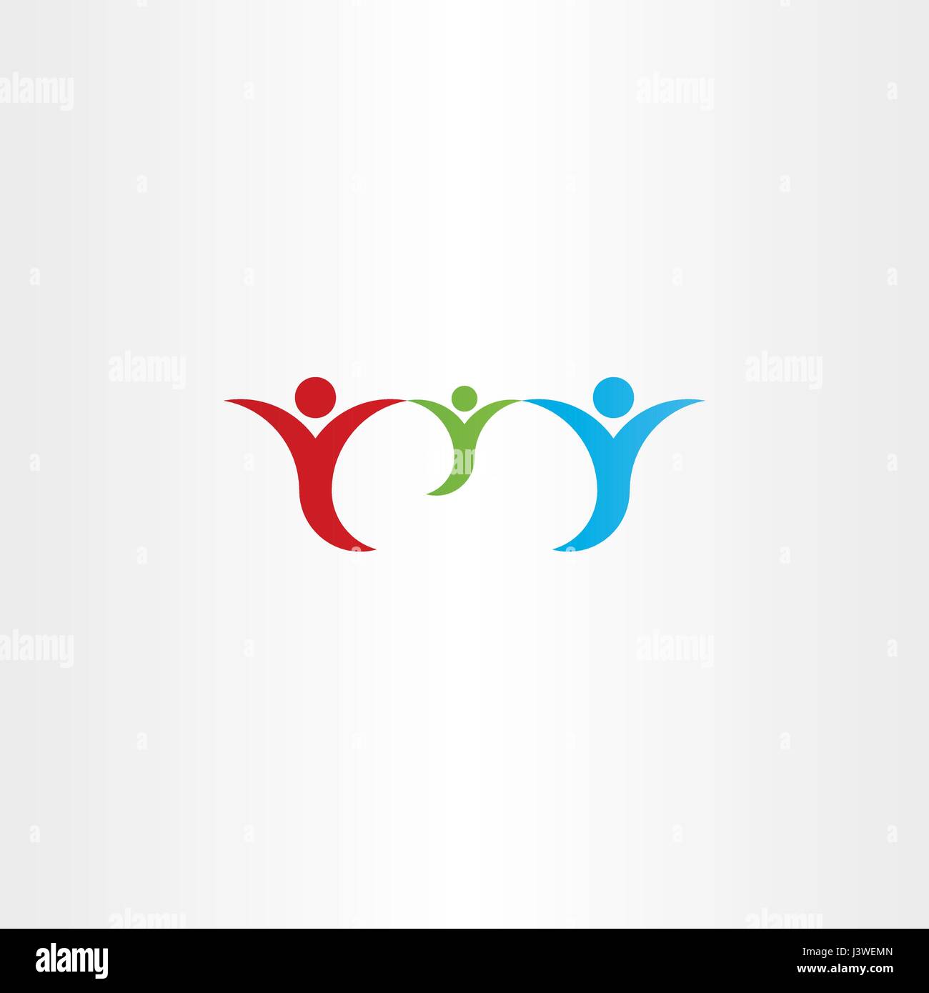 Le divorce de la famille enfant concept conflit logotype vectoriel Illustration de Vecteur