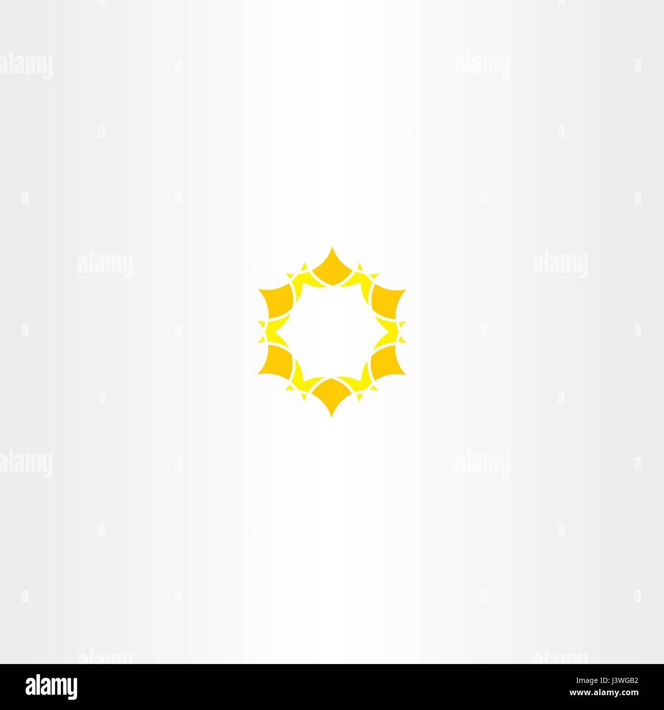 L'icône de l'étoile jaune élément logo Sun Illustration de Vecteur