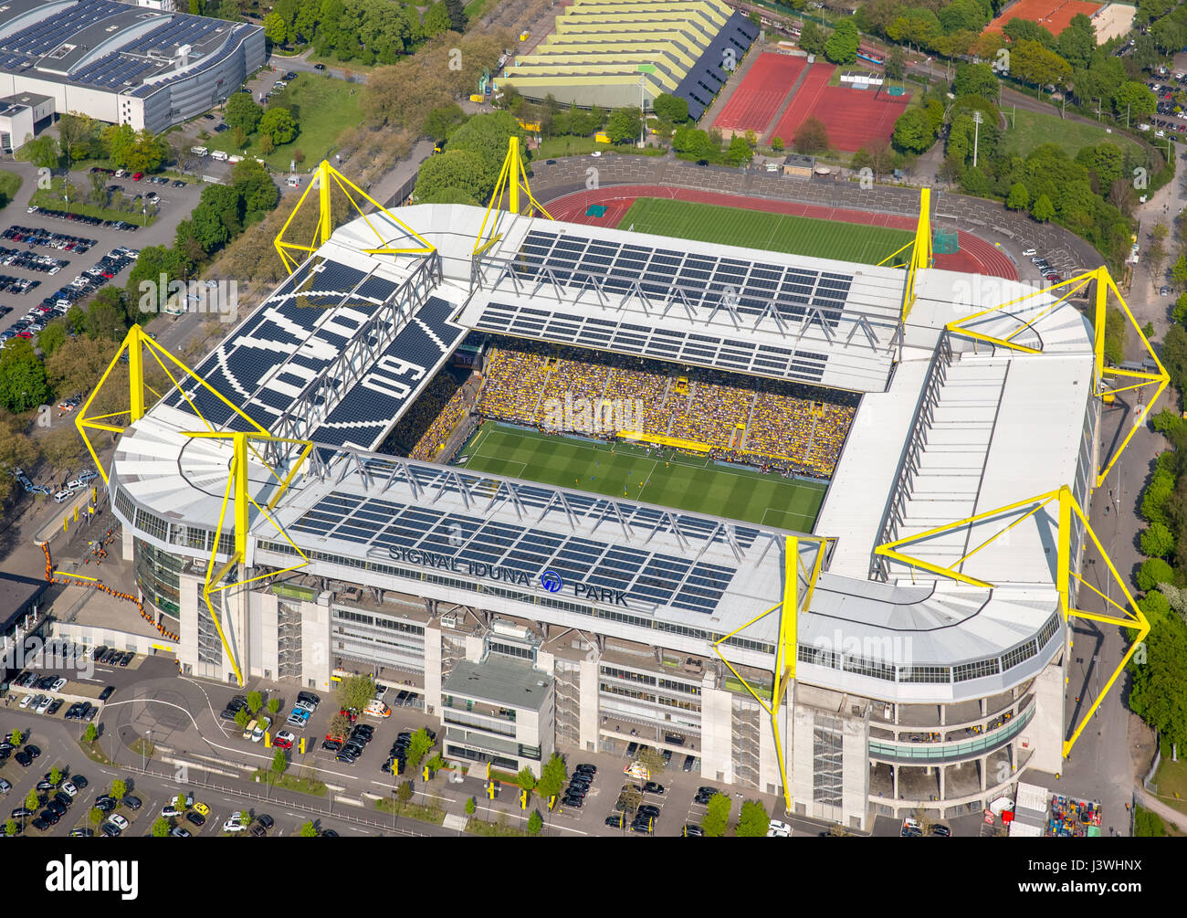 TSG Hoffenheim vs. BVB, Signal Iduna Park, stade de BVB, Westfalenstadion, Bundesligastadion, Dortmund, Ruhr, Rhénanie du Nord-Westphalie, Allemagne,BVB Banque D'Images