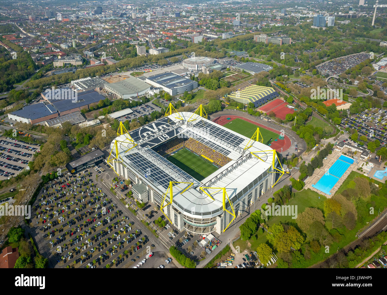 TSG Hoffenheim vs. BVB, Signal Iduna Park, stade de BVB, Westfalenstadion, Bundesligastadion, Dortmund, Ruhr, Rhénanie du Nord-Westphalie, Allemagne,BVB Banque D'Images