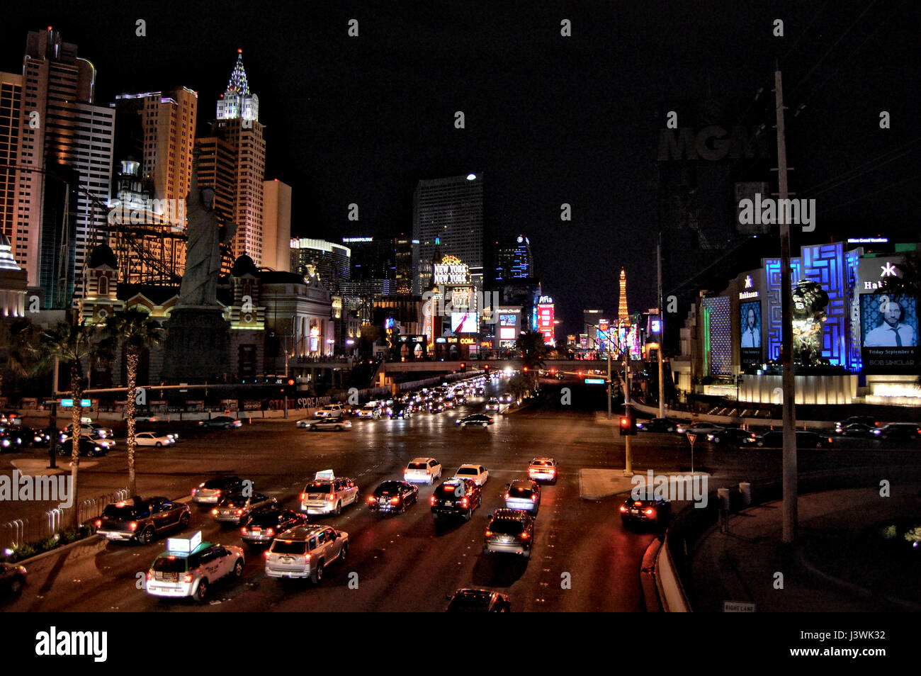 Nuit à Las Vegas, Nevada. Banque D'Images