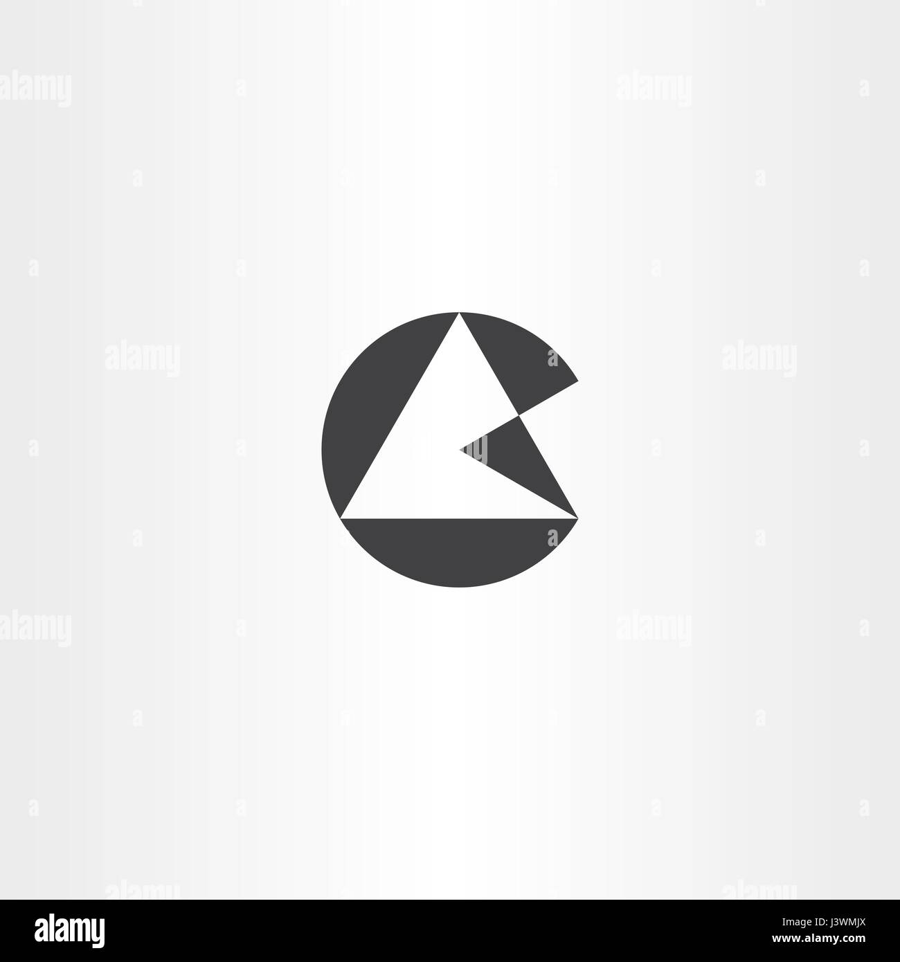 Lettre g géométrique cercle triangle logo Vector Illustration de Vecteur