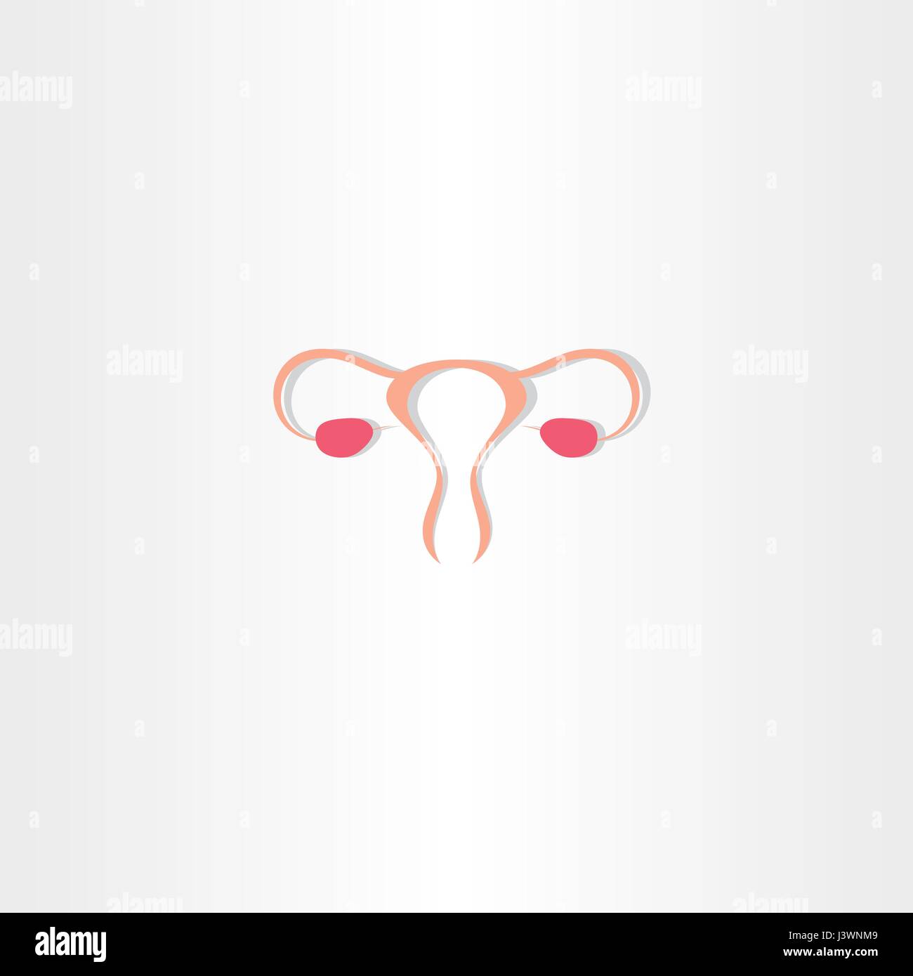 Icône vecteur symbole ovaires logo design Illustration de Vecteur