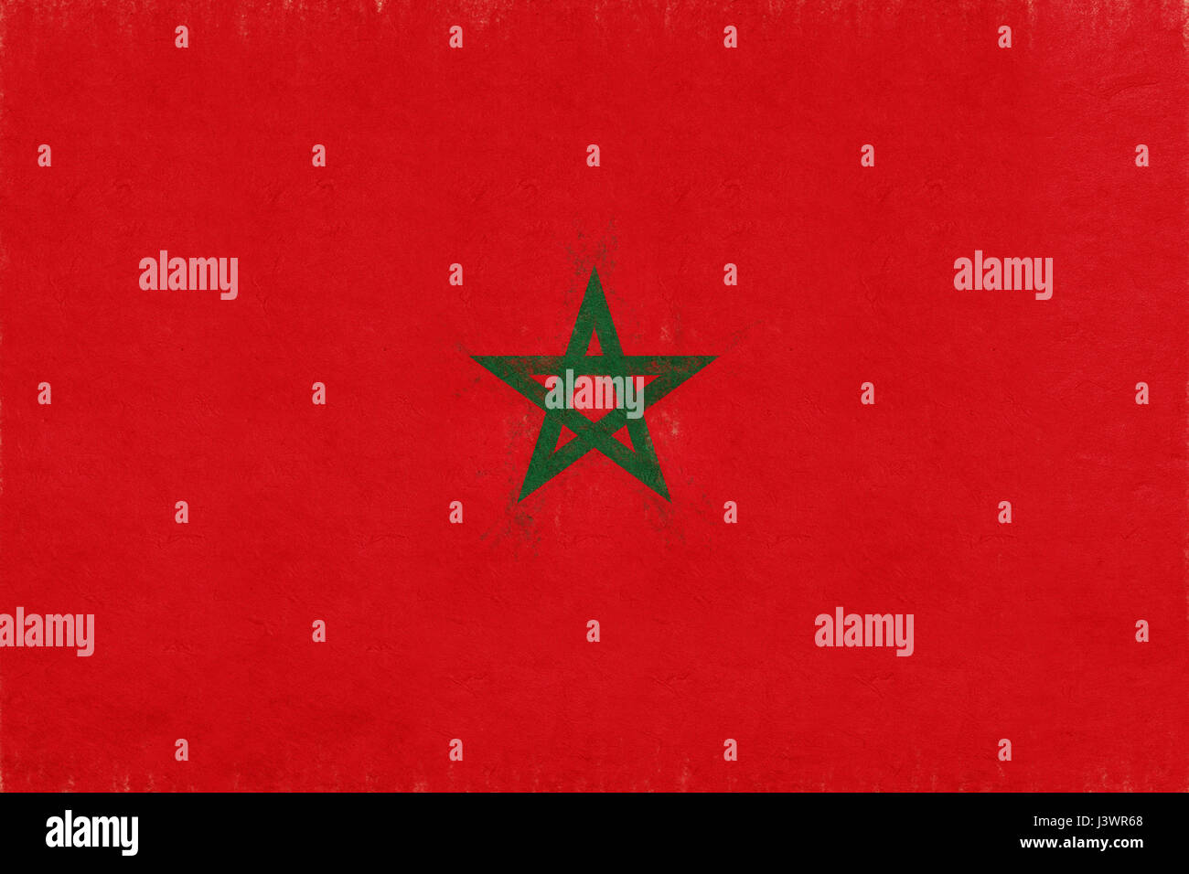 Illustration du drapeau national du Maroc avec un look grunge. Banque D'Images