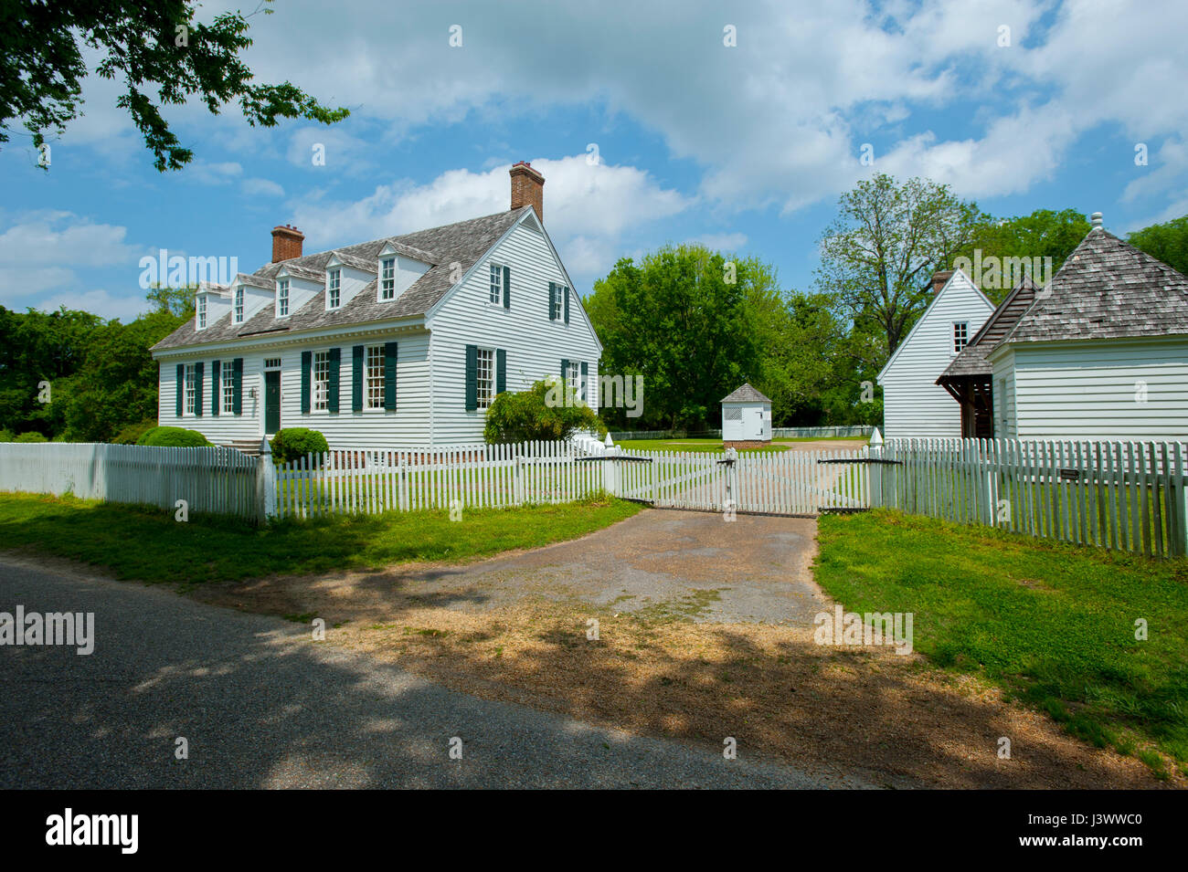 USA Virginia VA Yorktown Coloniale Historique village sur la rivière York - La rue principale de Dudley House Digges Banque D'Images