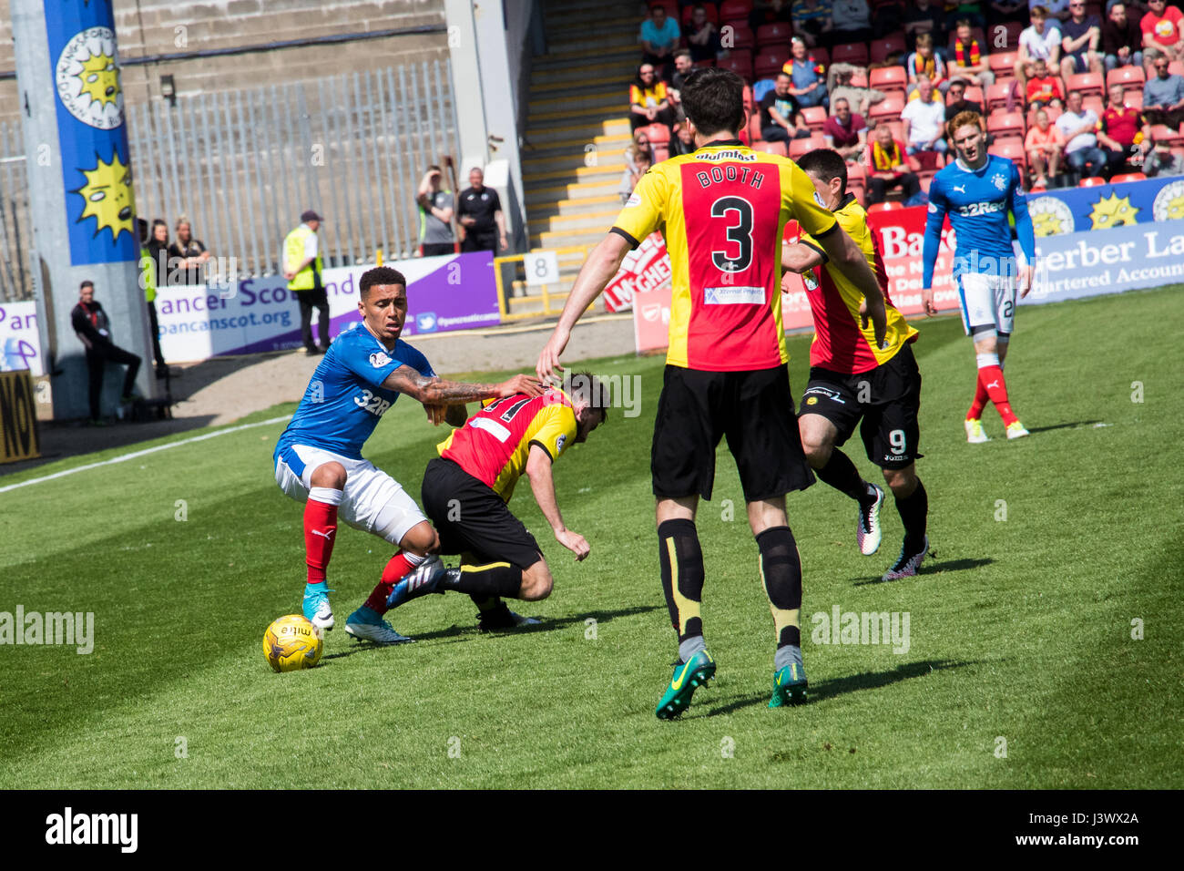 Glasgow, Scotland UK. 7 mai, 2017. Partick Thistle Glasgow Rangers v SPFL Dimanche 7 Mai 2017 - Objectifs de Doolan, McKay et Garner a vu la fin de la partie 2-1 de Rangers. Credit : Barry Cameron/Alamy Live News Banque D'Images