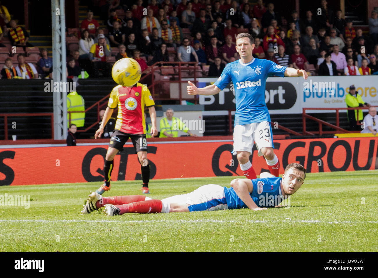 Glasgow, Scotland UK. 7 mai, 2017. Partick Thistle Glasgow Rangers v SPFL Dimanche 7 Mai 2017 - Objectifs de Doolan, McKay et Garner a vu la fin de la partie 2-1 de Rangers. Credit : Barry Cameron/Alamy Live News Banque D'Images