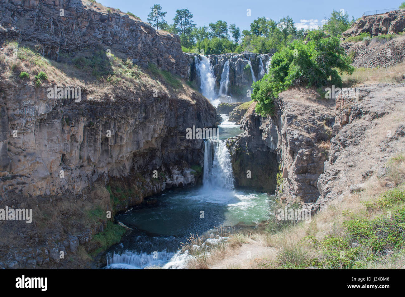 White River Falls Chutes, White River Falls State Park, Oregon, USA. Banque D'Images