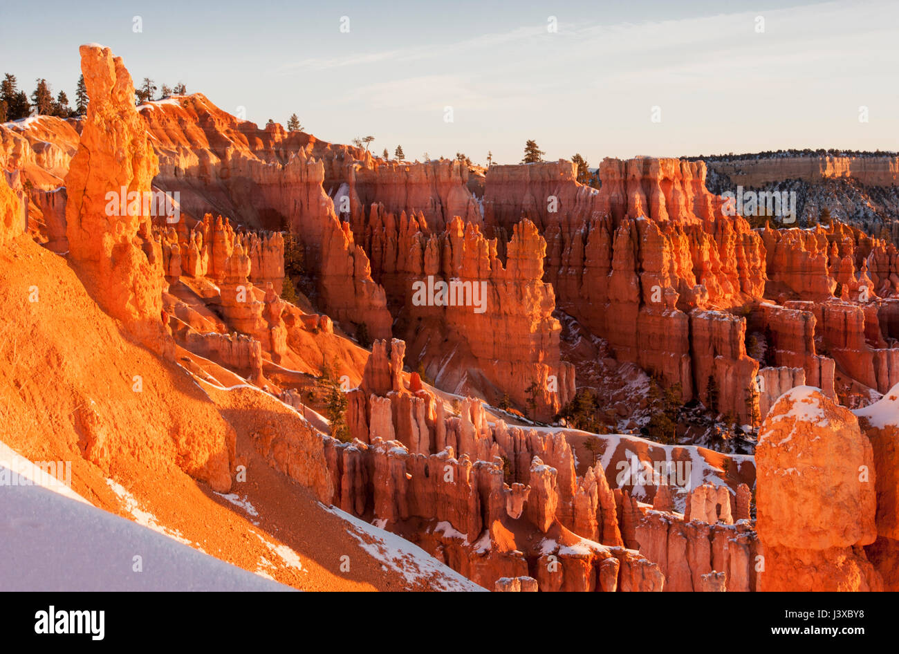 L'Utah ; Parc National de Bryce Canyon ; Caractéristiques naturelles ; désert ; l'hiver. Banque D'Images