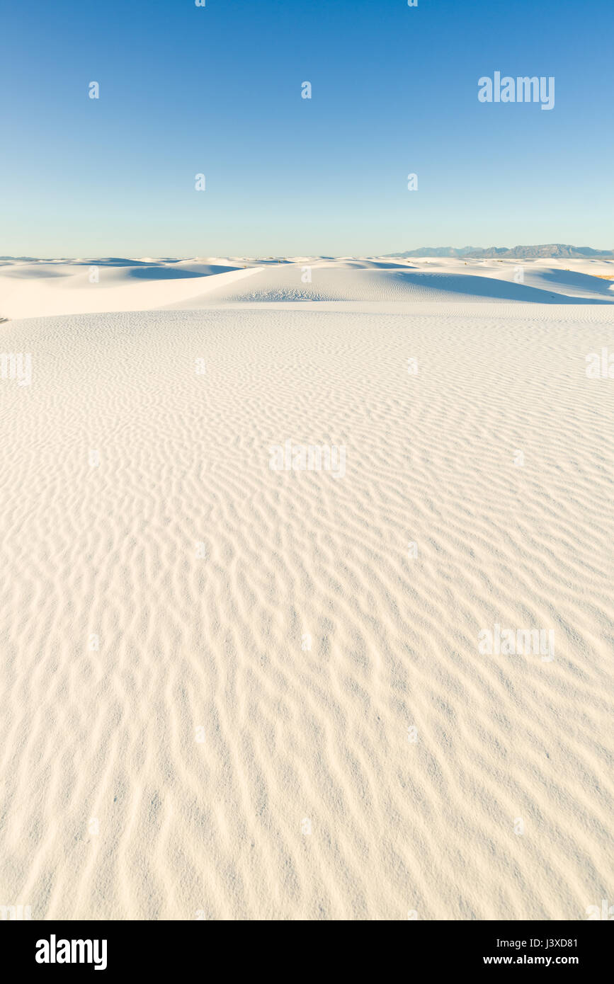 Dunes de sable blanc in early morning light, White Sands National Monument, Nouveau-Mexique Banque D'Images