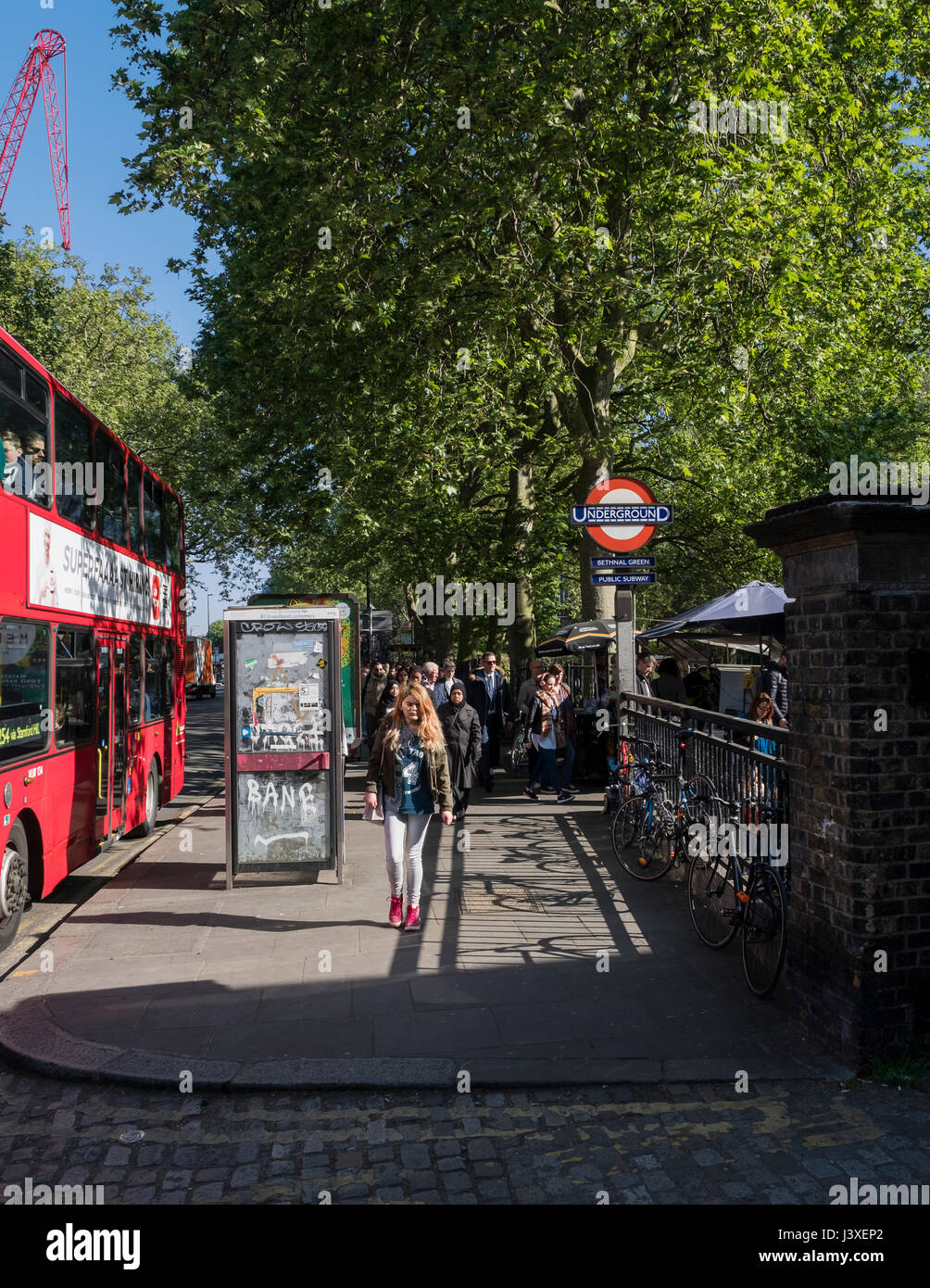 La station de Bethnal Green Banque D'Images