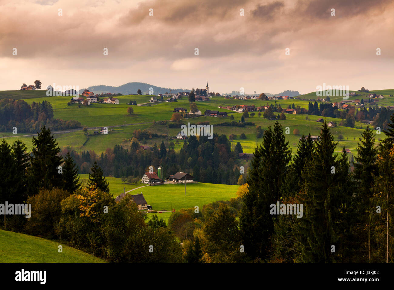 Vue panoramique, Appenzell, Appenzell, Suisse Banque D'Images