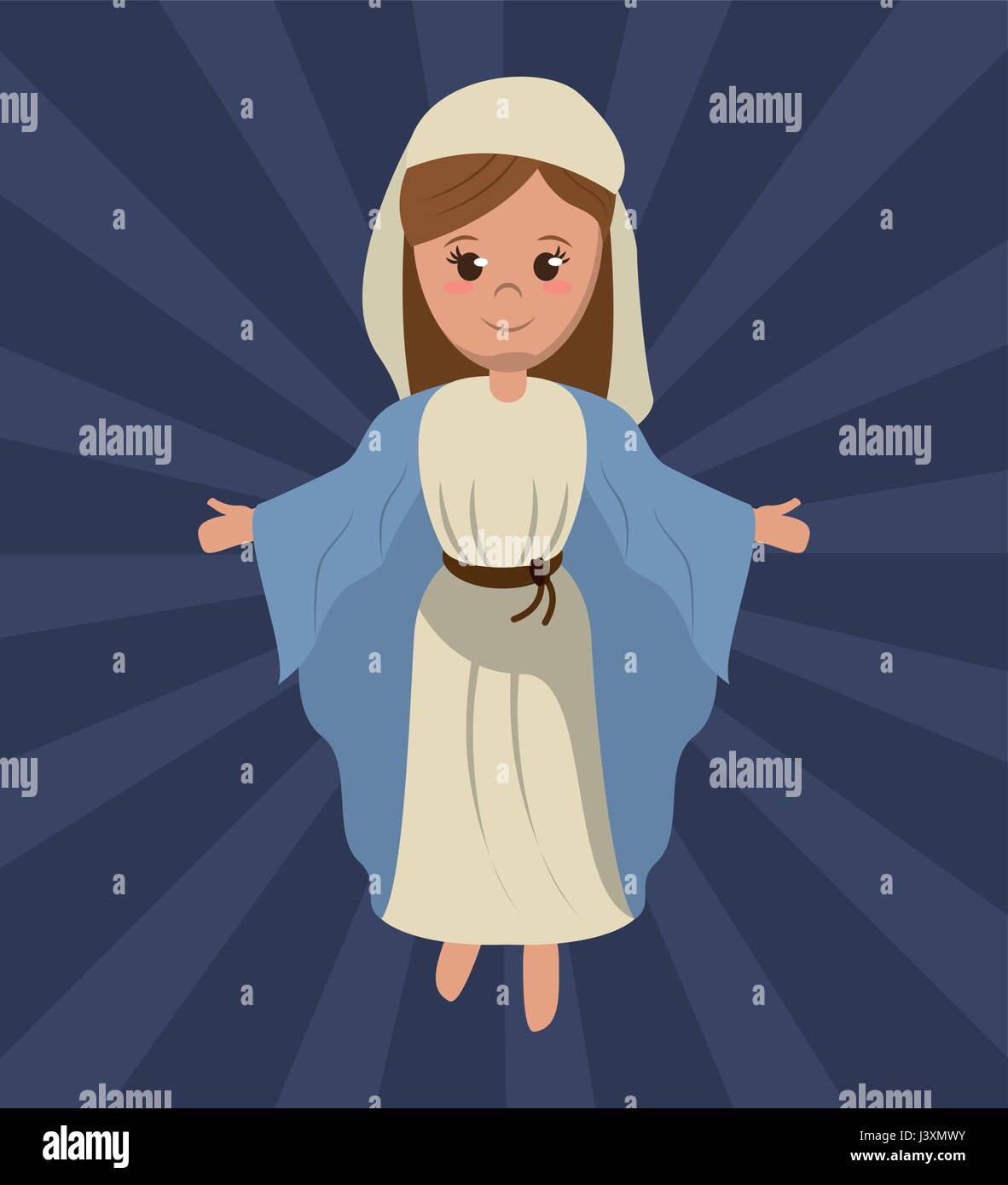 Image religieuse sainte Vierge Marie Illustration de Vecteur