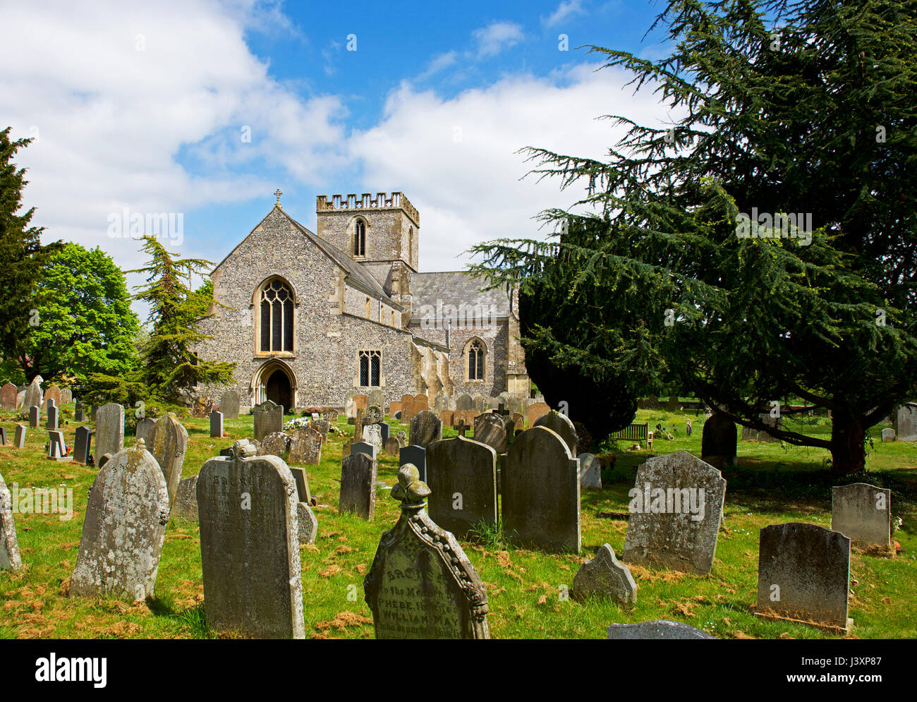 L'église St Mary, Great Bedwyn, Wiltshire, Angleterre, Royaume-Uni Banque D'Images