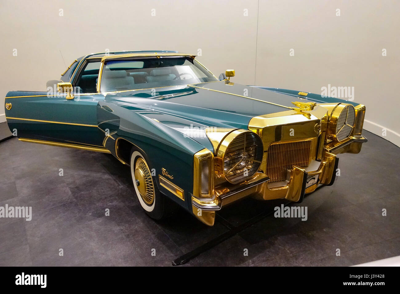 Isaac Hayes' Cadillac plaqué or dans le Stax Museum of American Soul Music, Memphis Banque D'Images