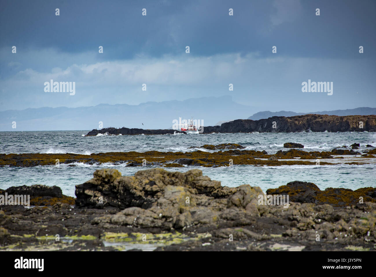 Vue de Port Langamull, Ile de Mull, en Ecosse. Banque D'Images