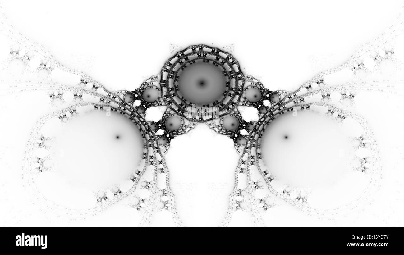 Résumé illustration monochrome fractale pour creative design Banque D'Images