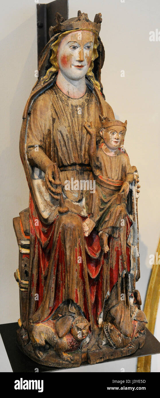 Vierge à l'Enfant Jésus. Église Biri. Oppland. La Norvège. C. 1250-1260. Musée historique. Oslo. La Norvège. Banque D'Images