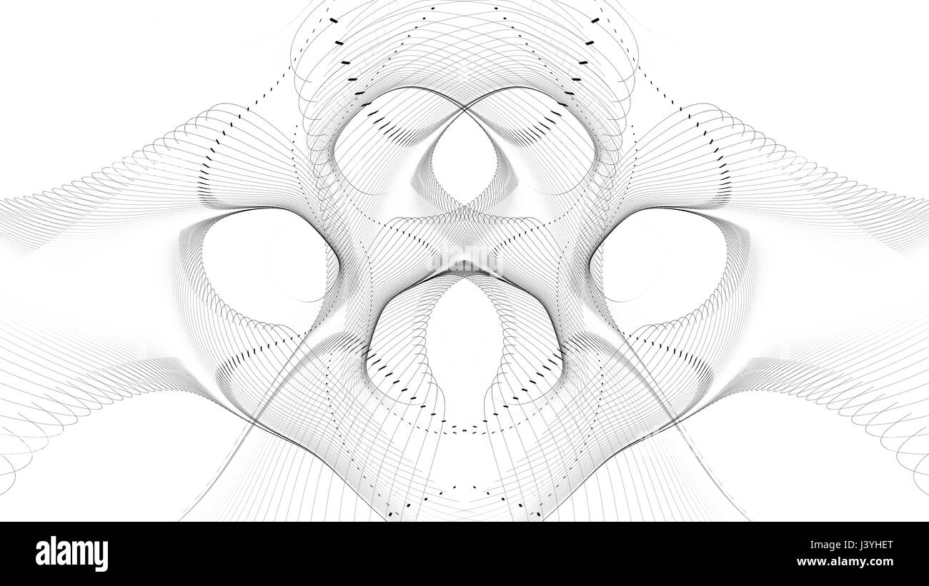 Résumé illustration monochrome fractale pour creative design Banque D'Images