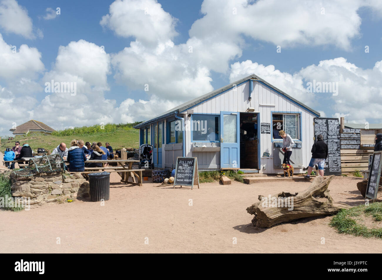 Le Beach House Cafe à South Milton près de sables bitumineux dans la région de South Hams Thurlestone, Devon Banque D'Images