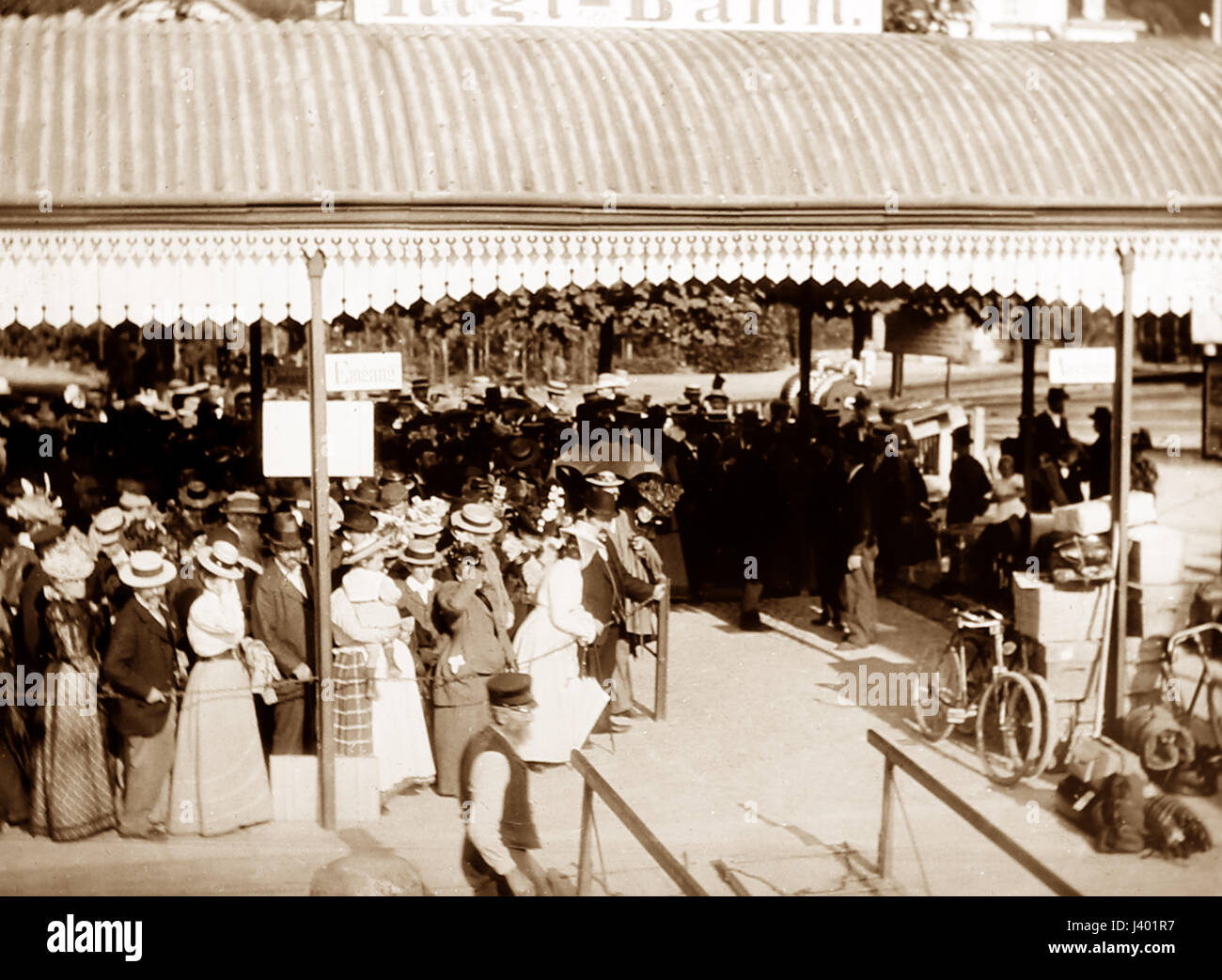 La gare de Rigi, Suisse - début des années 1900 Banque D'Images