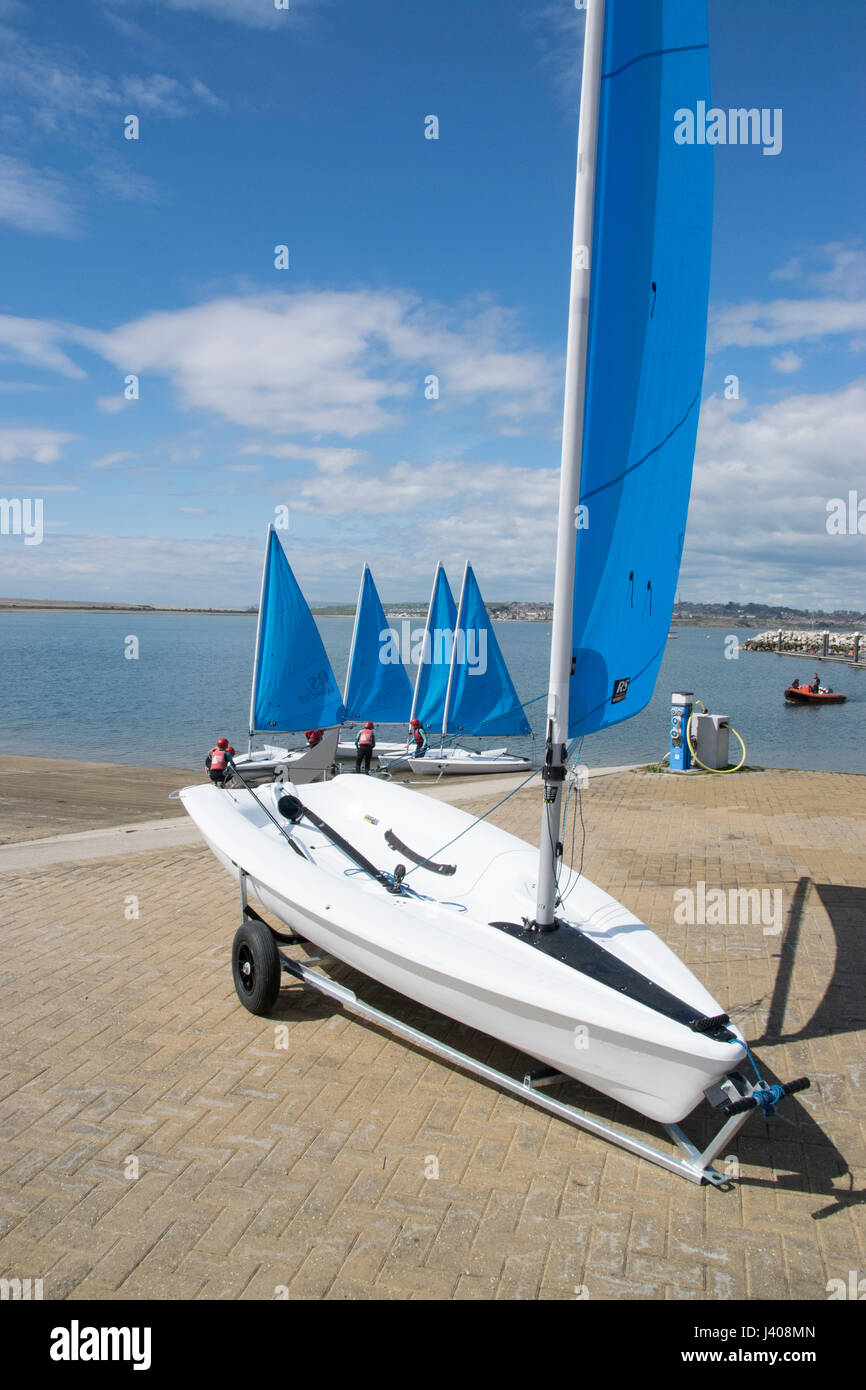 WEYMOUTH PORTLAND NATIONAL SAILING ACADEMY Banque D'Images