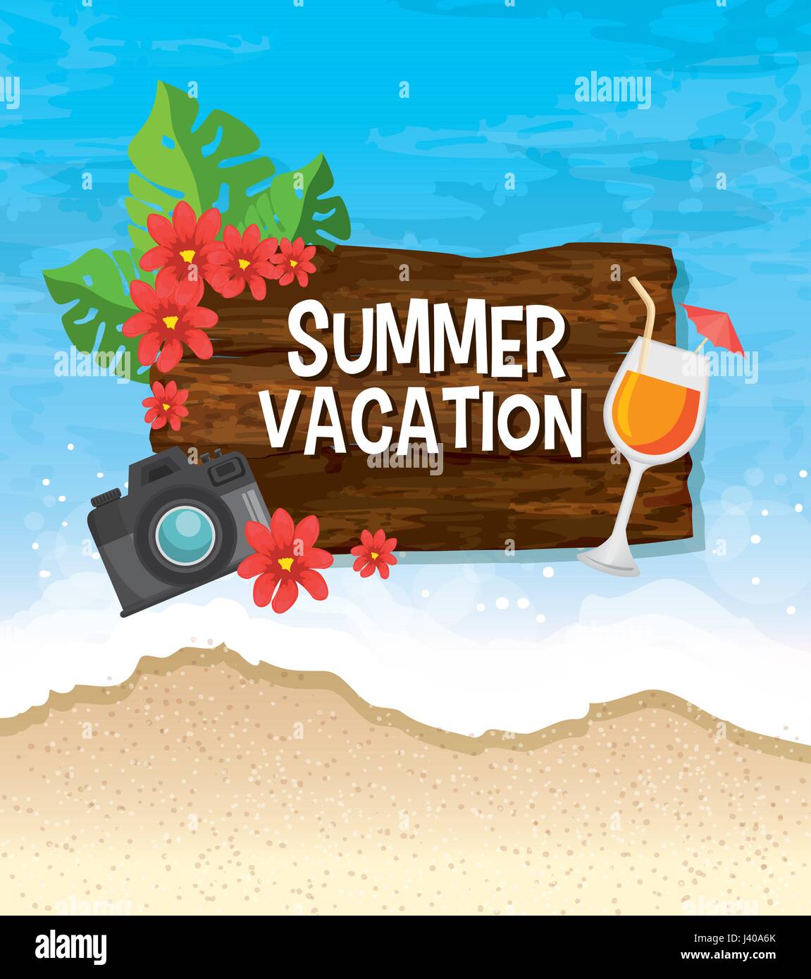 Les vacances d'été. Illustration de Vecteur