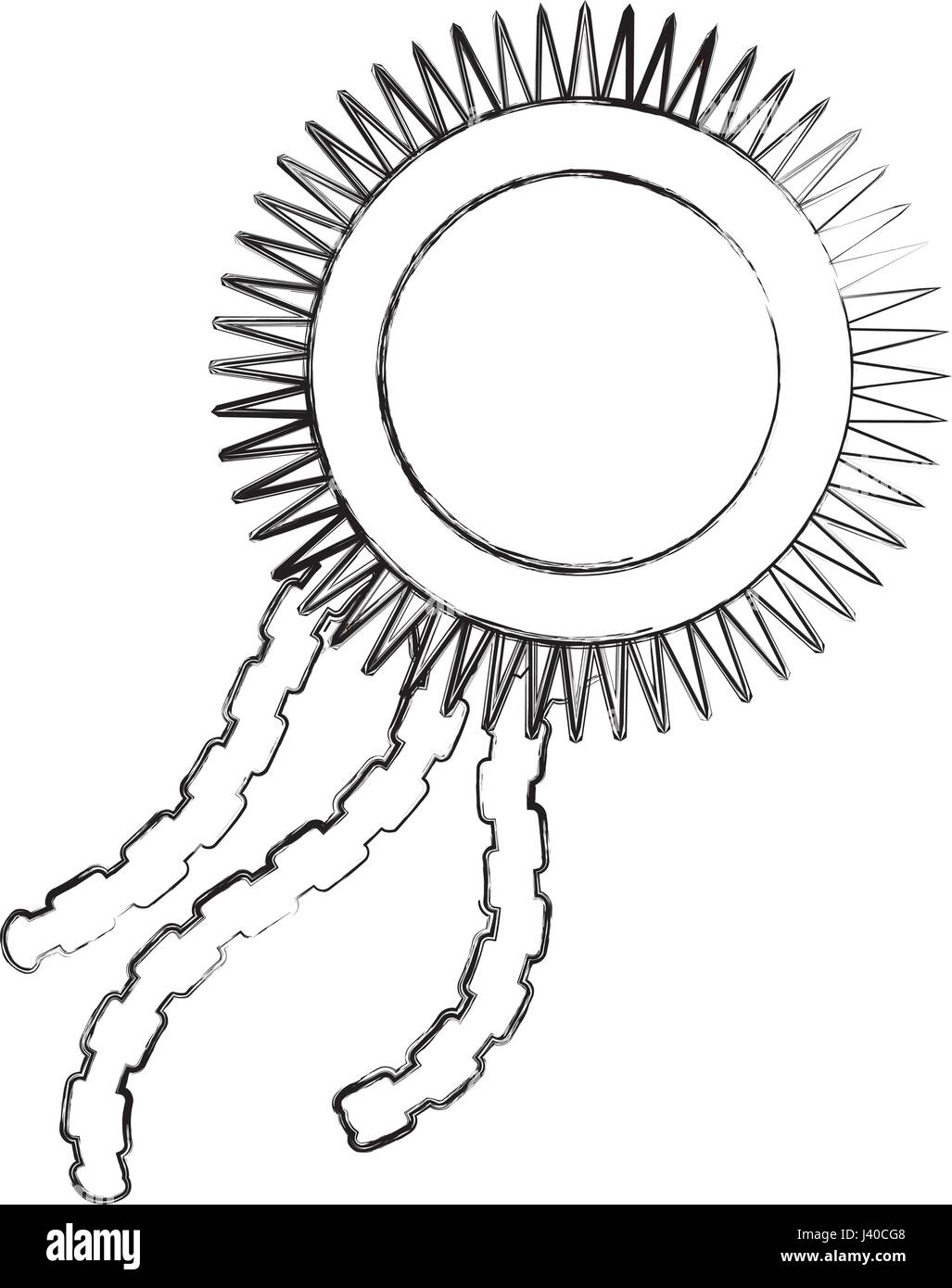 Icône de structure de la cellule bactérienne Illustration de Vecteur
