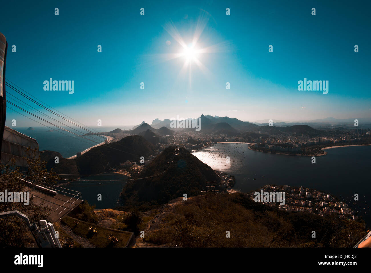 Sugarloaf, ou Pão de Açúcar à Rio de Janeiro Banque D'Images