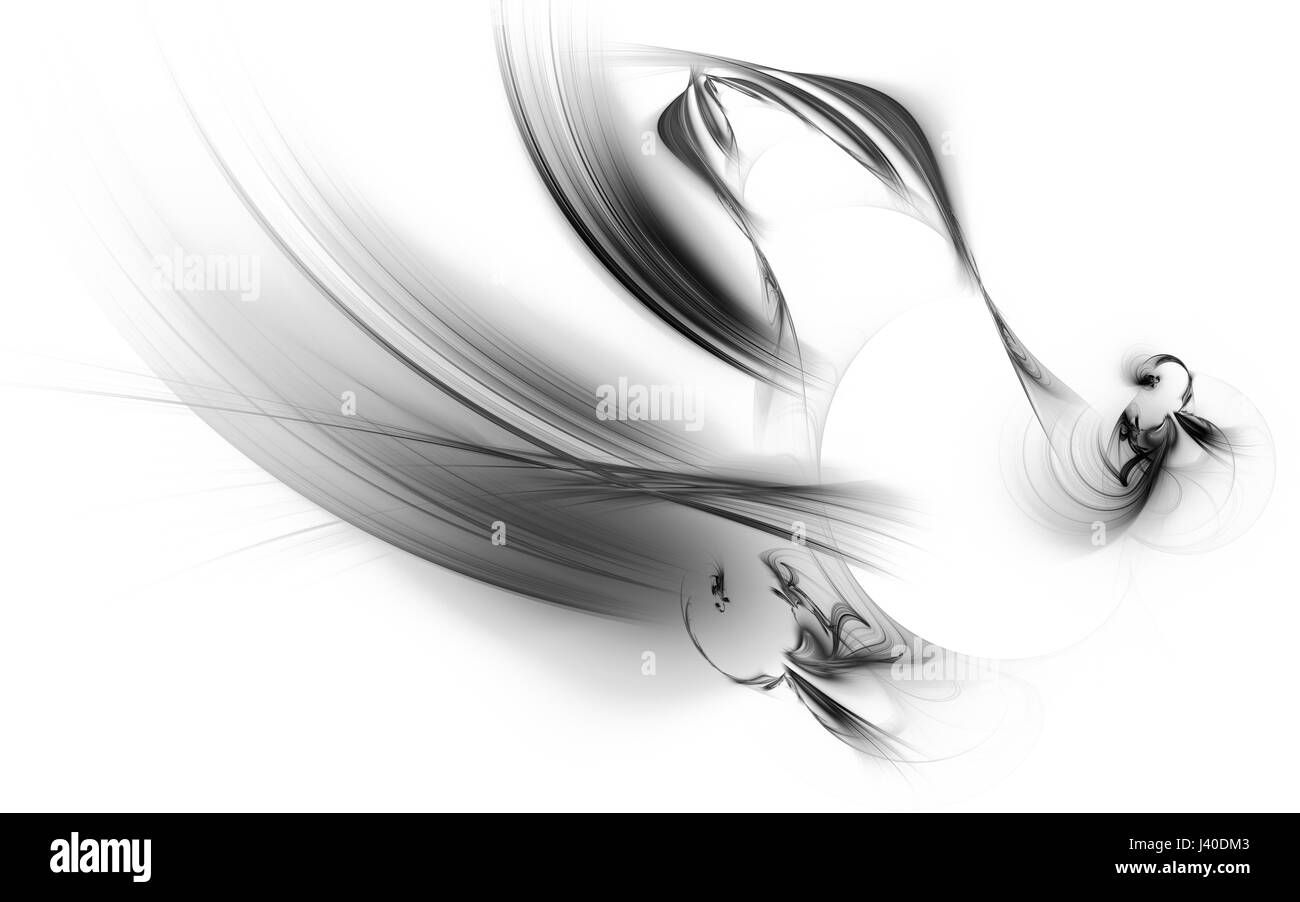 Résumé illustration monochrome fractale pour creative design Banque D'Images
