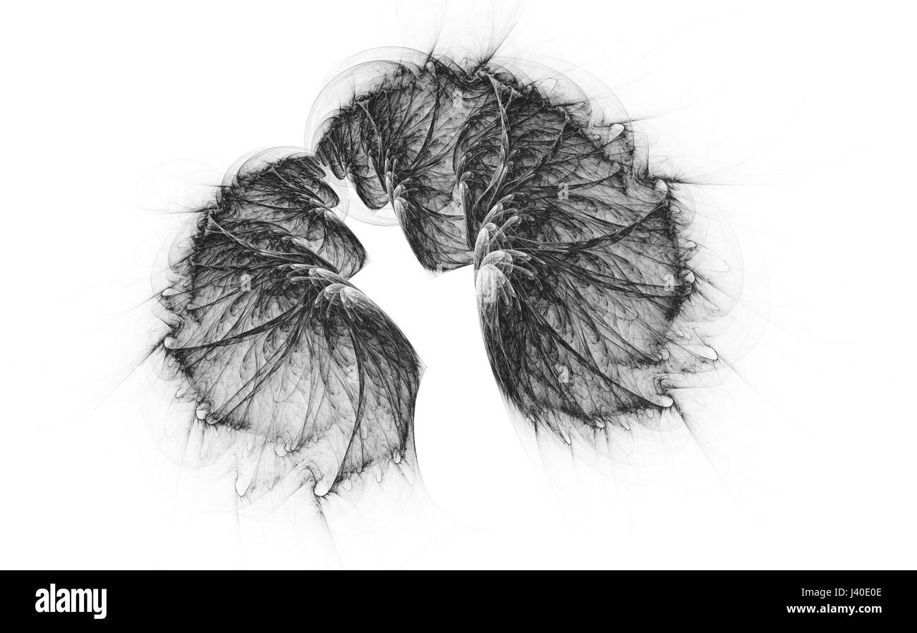 Résumé illustration monochrome fractale pour creative design Banque D'Images