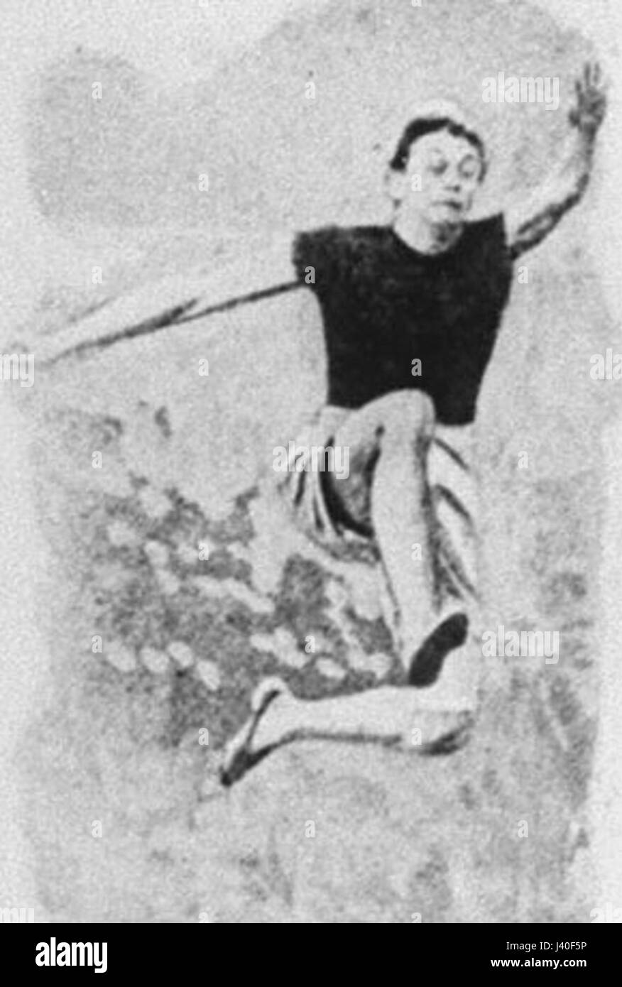 Kraenzlein Jumping fait référence à une réalisation sportive historique de l'athlète américain Alvin Kraenzlein, qui a remporté plusieurs médailles d'or olympiques en 1900. Le terme fait référence à son habileté dans les événements de saut tels que le saut en longueur et les haies. Banque D'Images