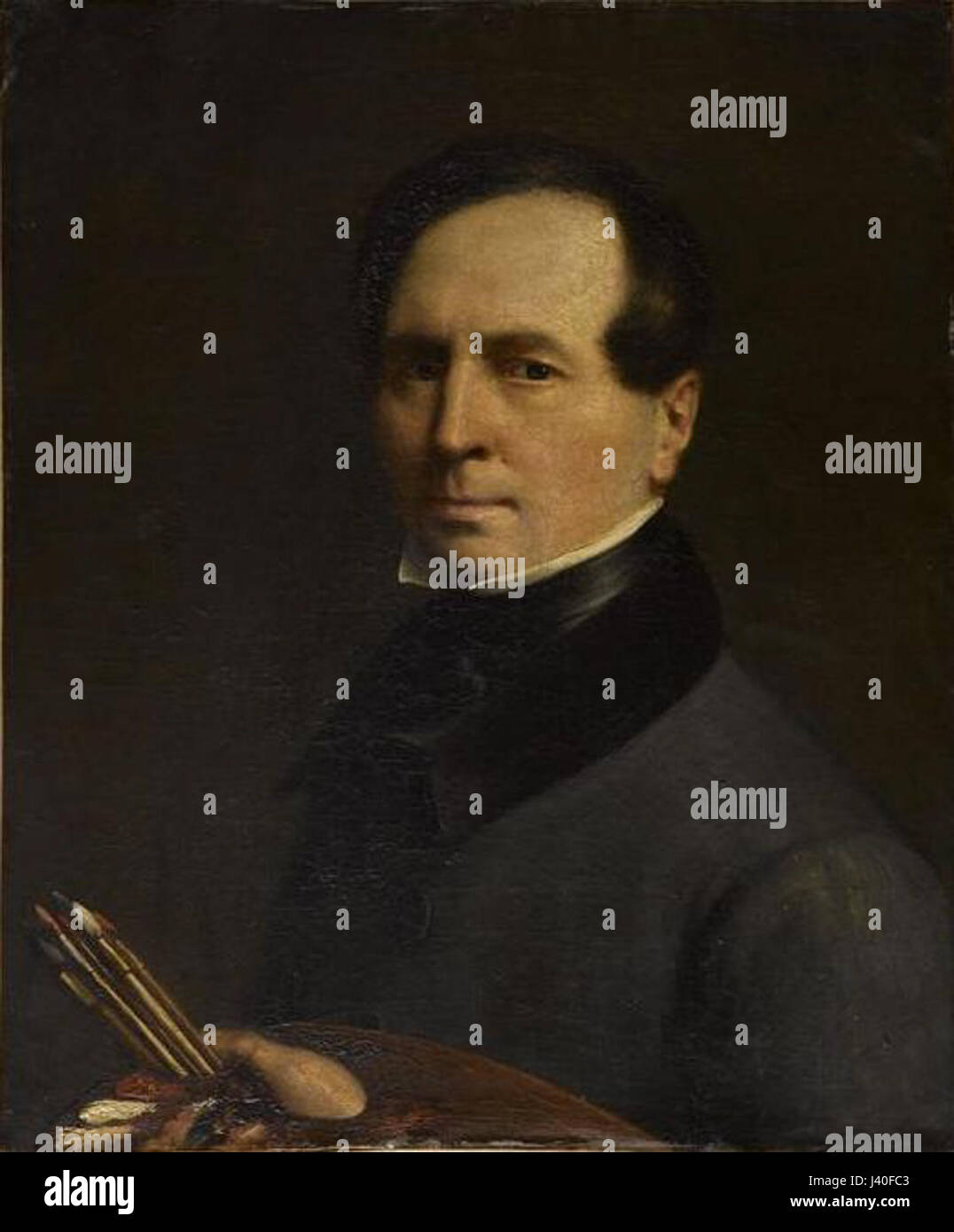 La Caze, Louis autoportrait c.1843 Banque D'Images