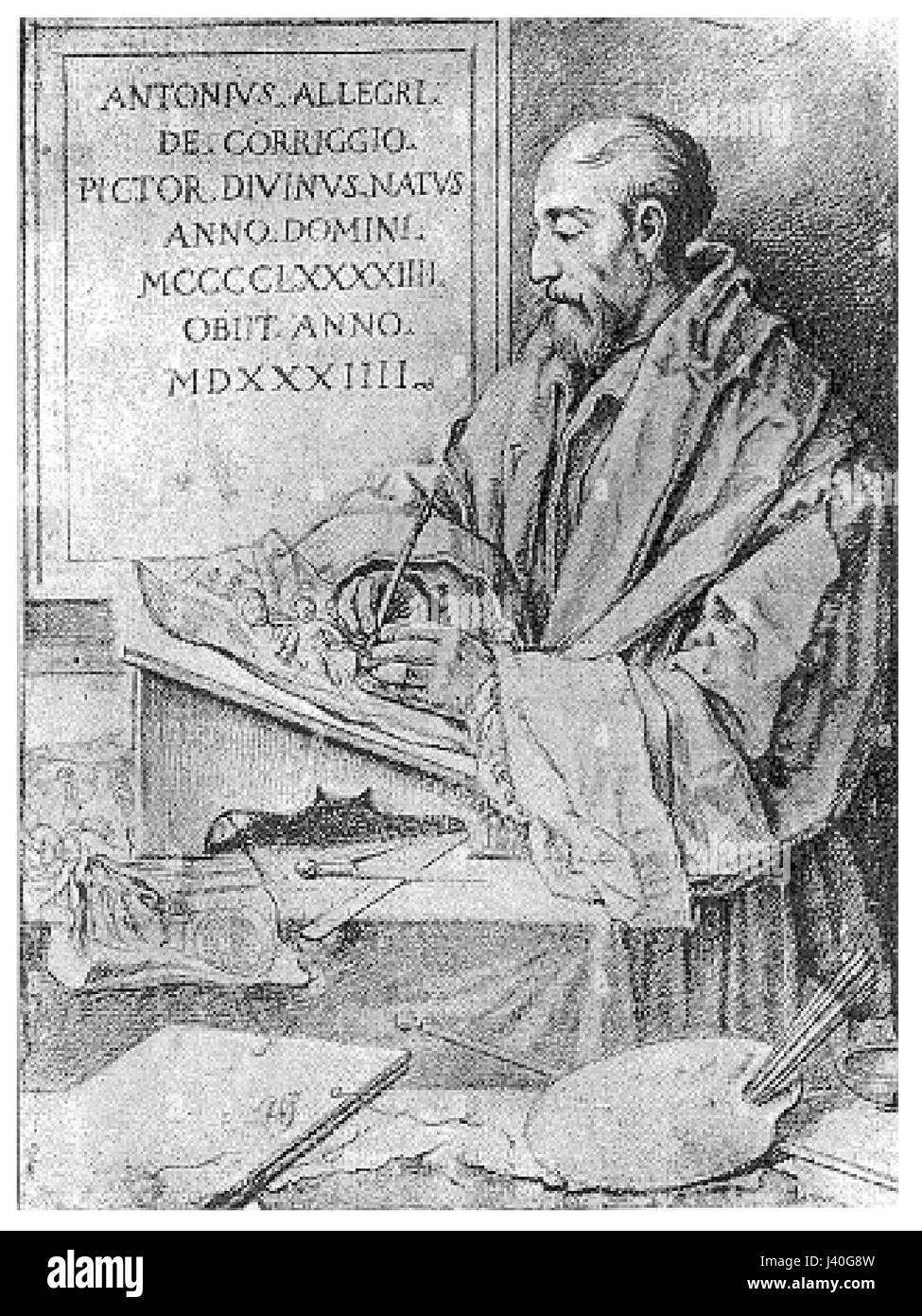 Il s’agit d’un dessin à la craie de Carlo Maratta, un peintre baroque italien connu pour ses esquisses détaillées et expressives. Le dessin reflète probablement sa maîtrise du médium et ses contributions au baroque compris Banque D'Images