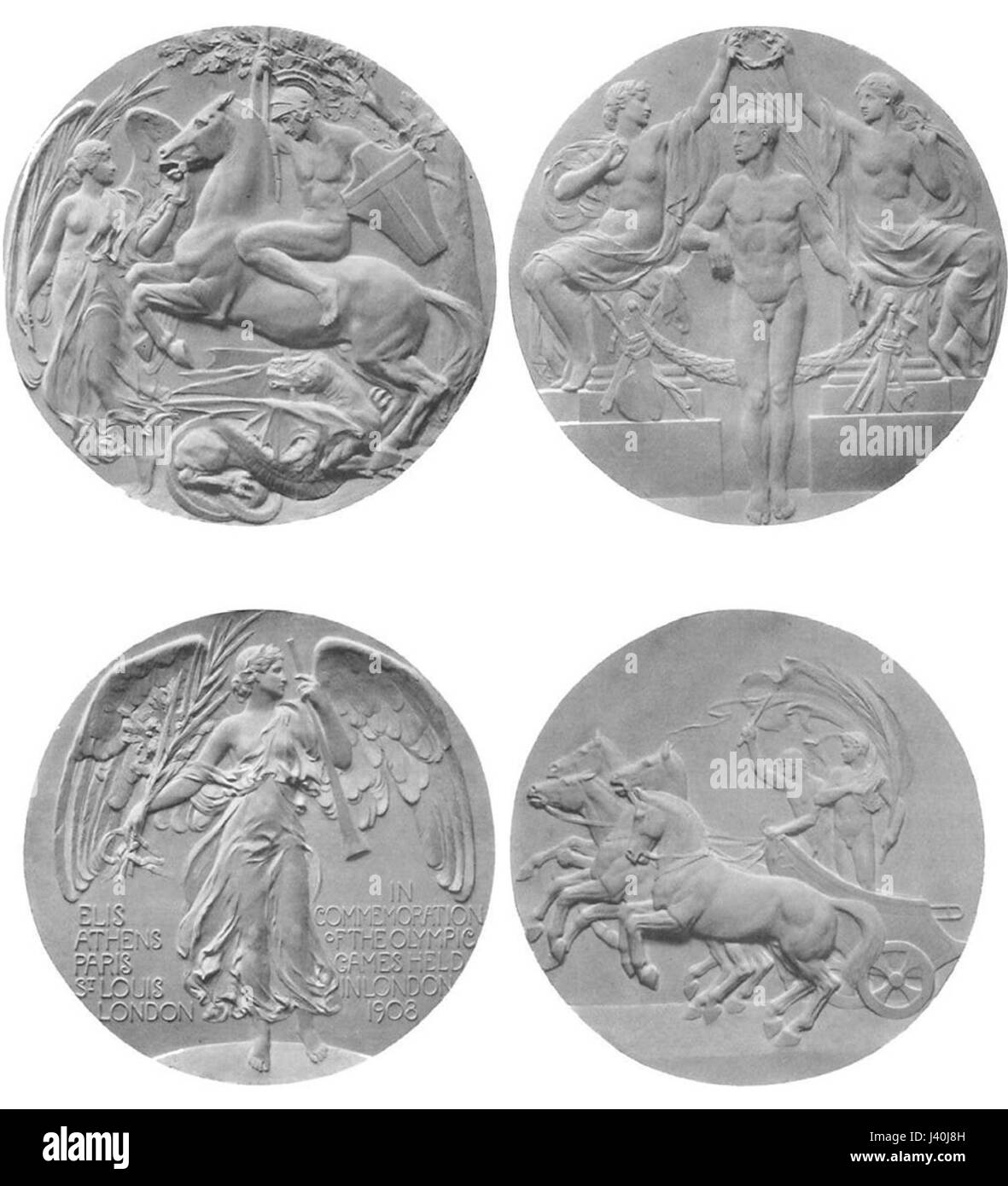 Médailles 1908 Londres Banque D'Images