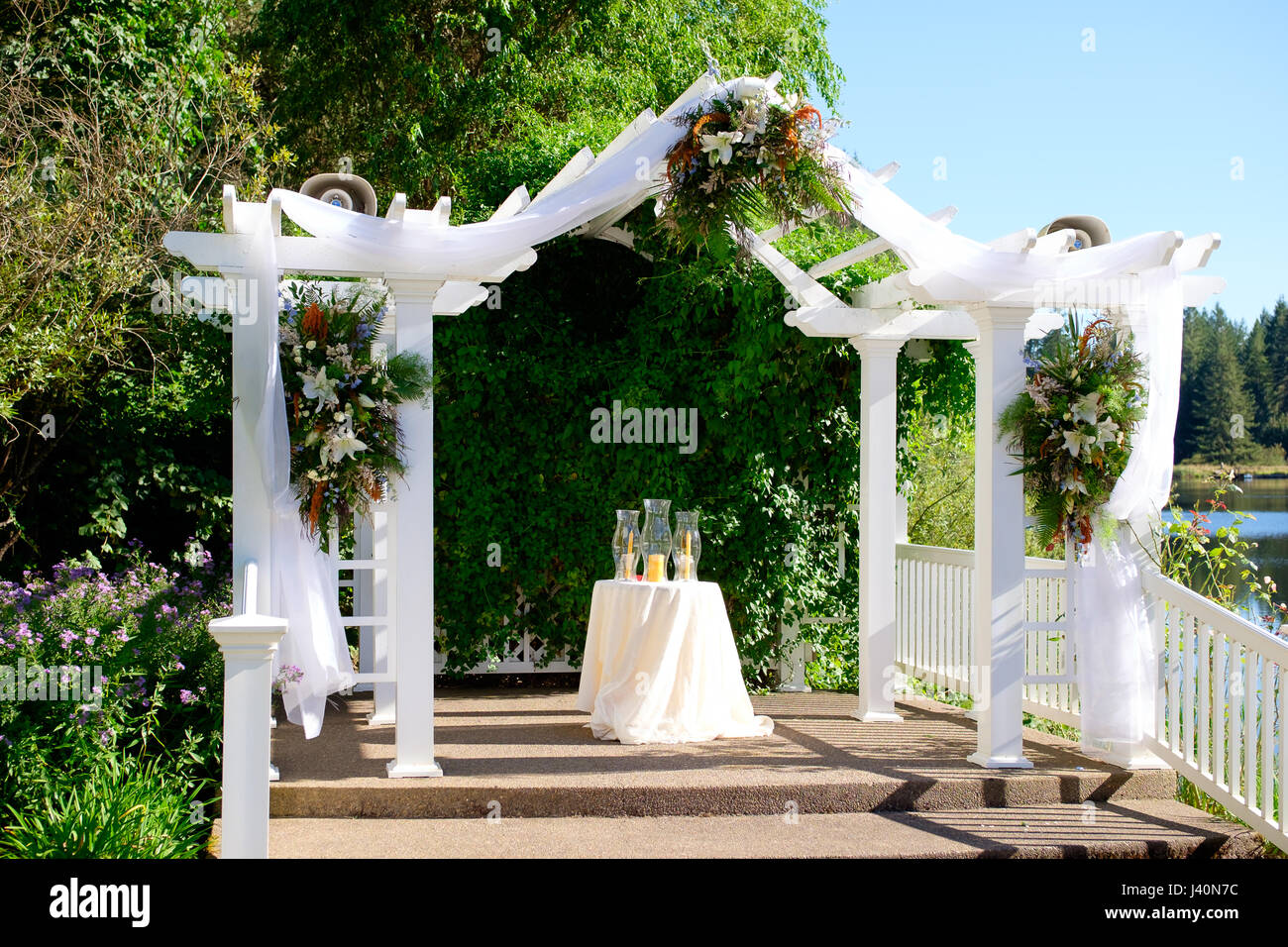 Salle de mariage de l'Oregon par Lake Banque D'Images