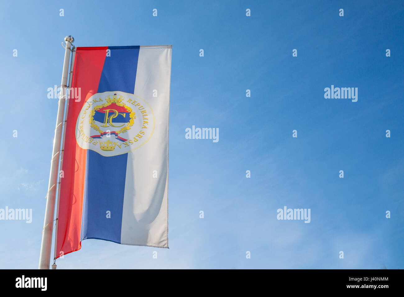 Drapeau de la République serbe de Bosnie (Republika Srpska) avec ses
