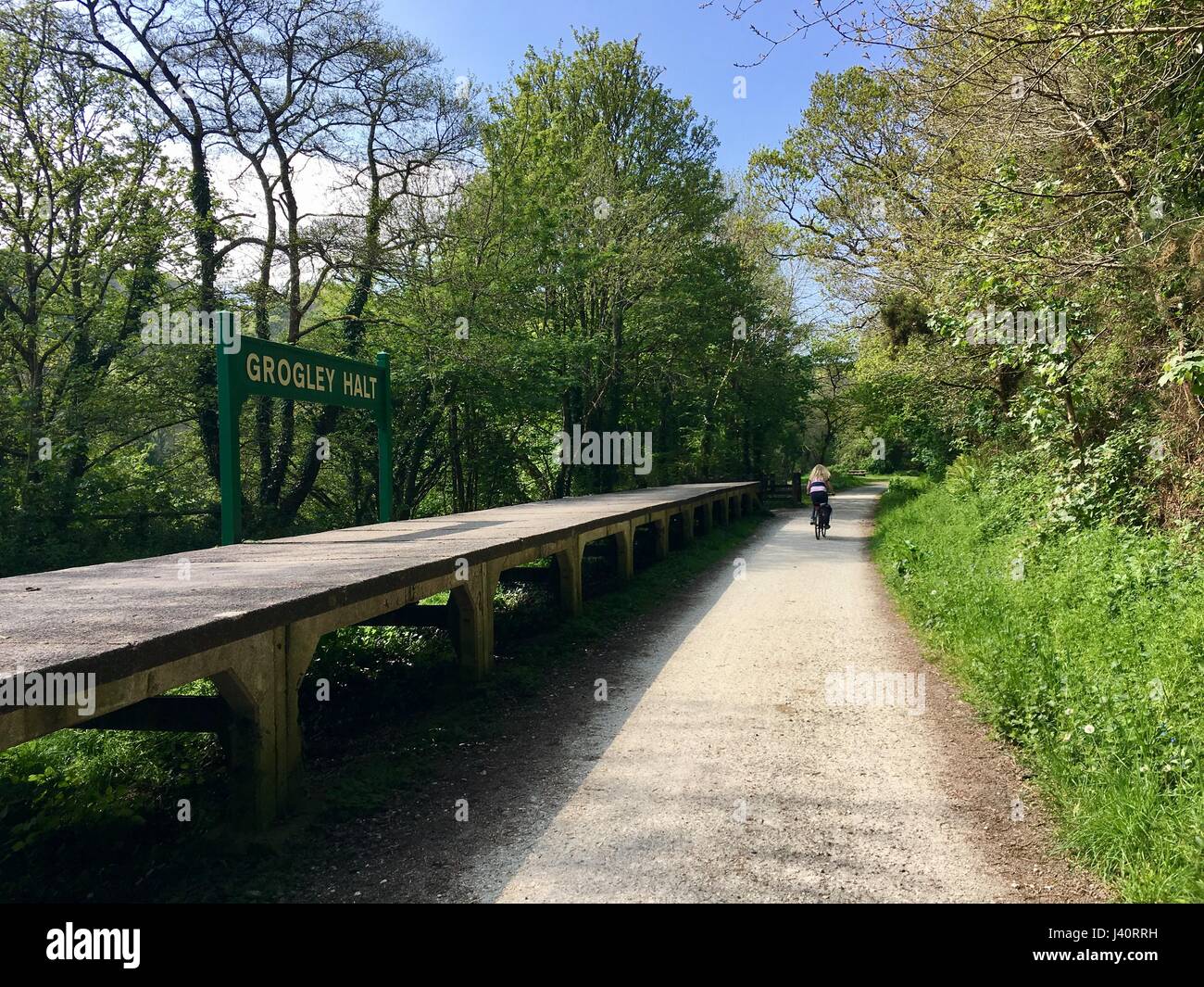 Grogley Mettre fin à la gare, le Camel Trail Banque D'Images