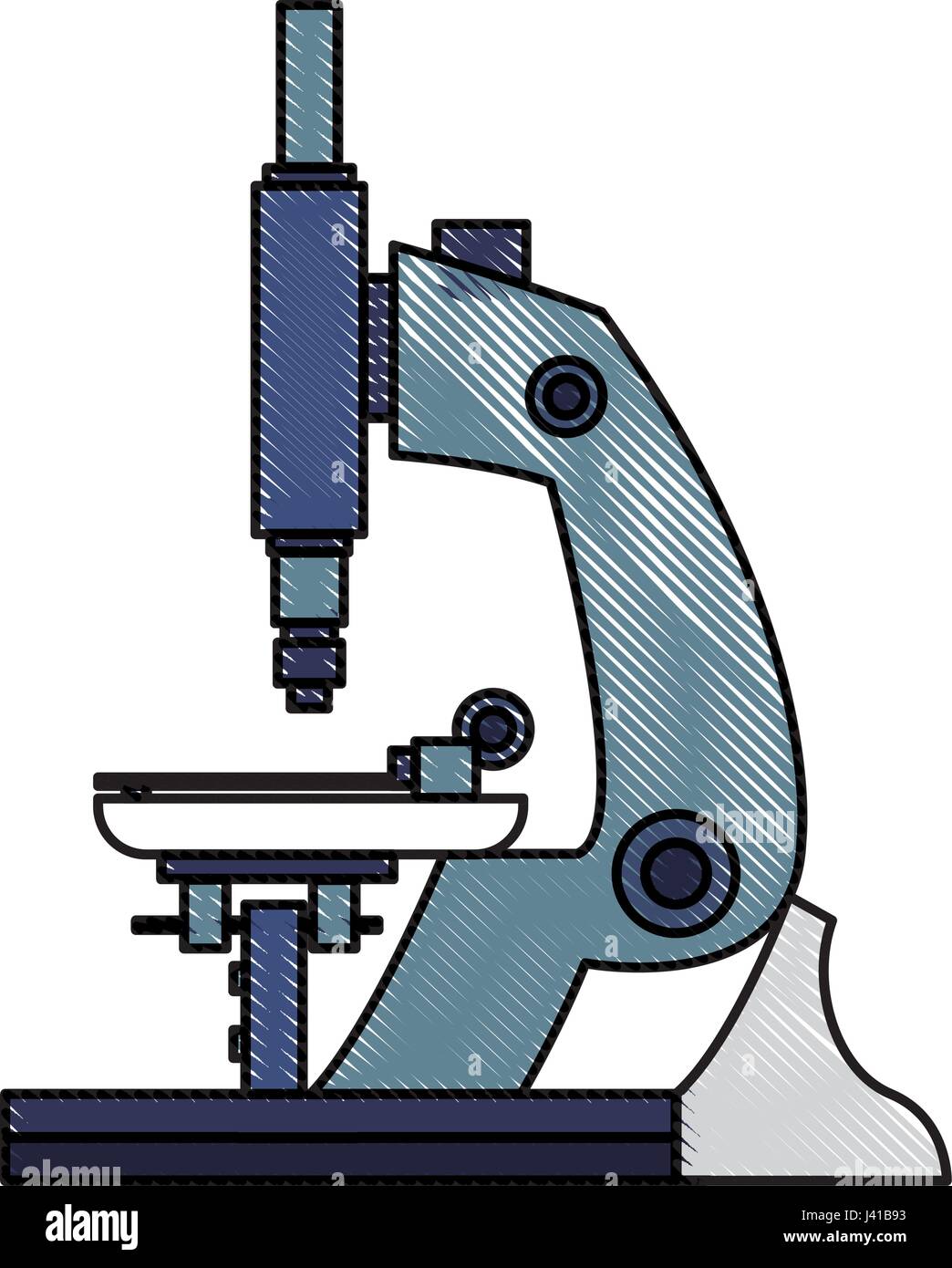 L Analyse De Detection De Materiel Microscope Dessin Science Image Vectorielle Stock Alamy