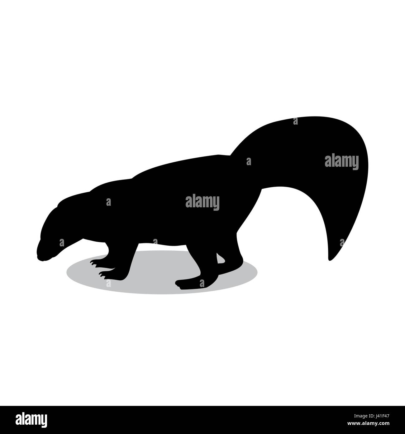 Les animaux mammifères silhouette noire Illustration de Vecteur