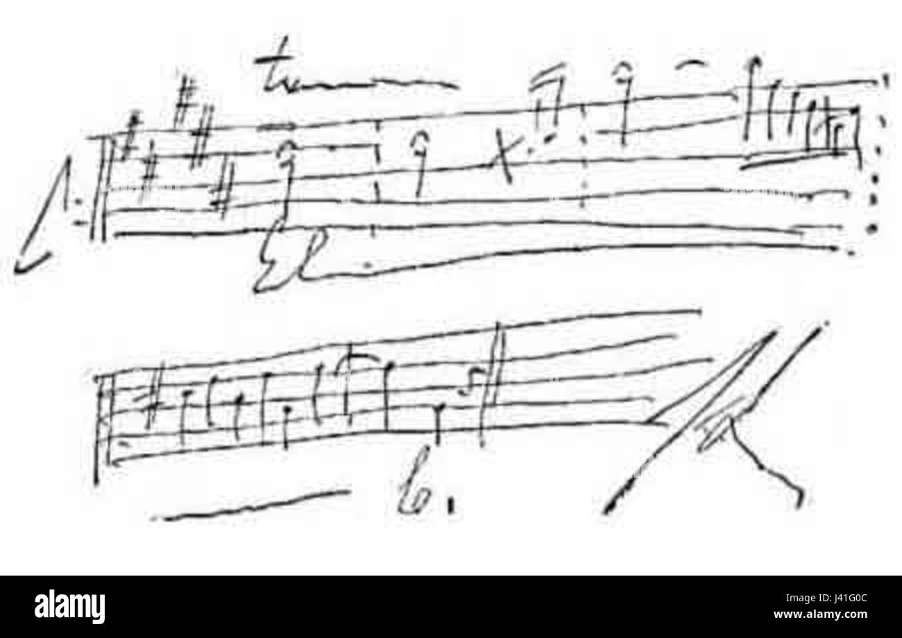 Notation musicale Liszt Banque D'Images