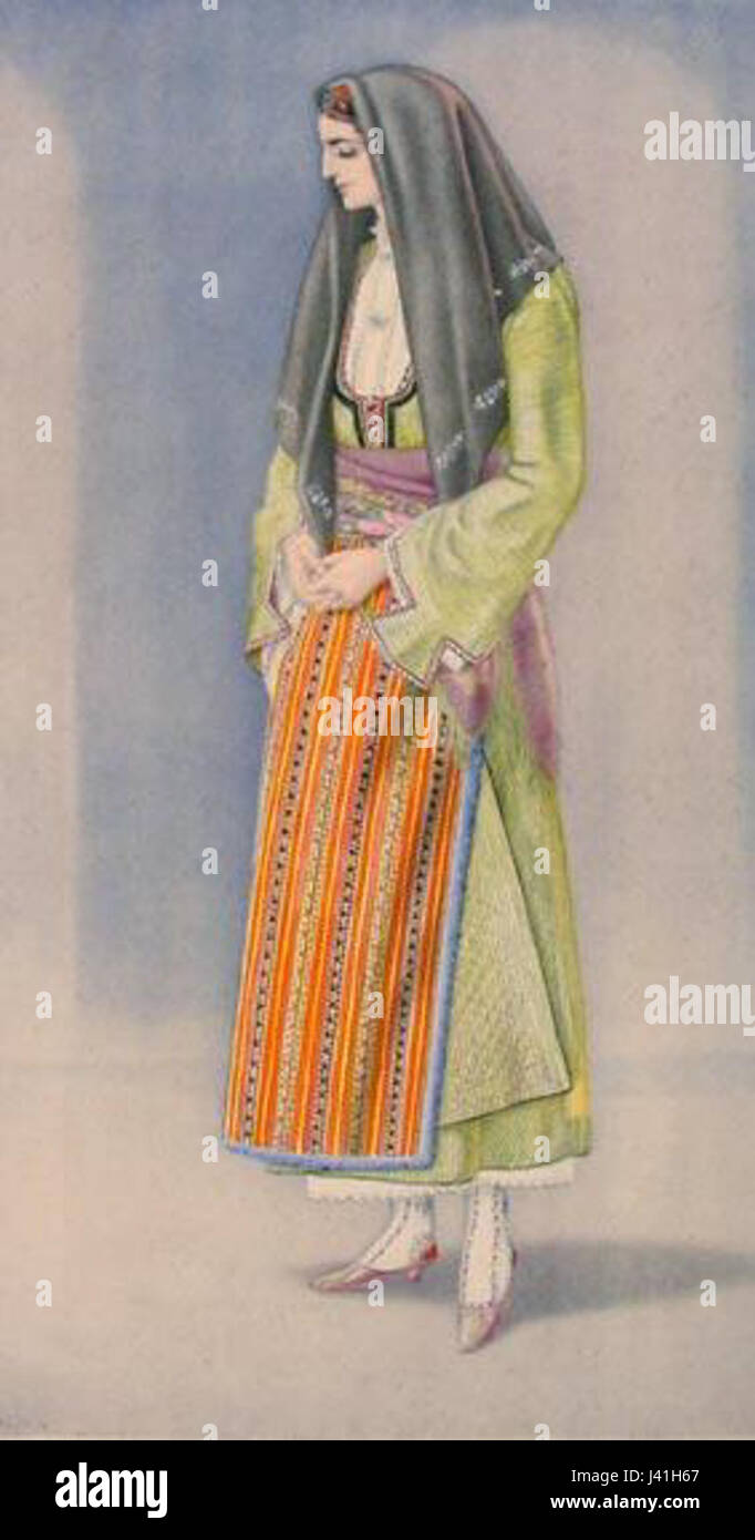 Macédoine costume grec Chalcidice Banque D'Images