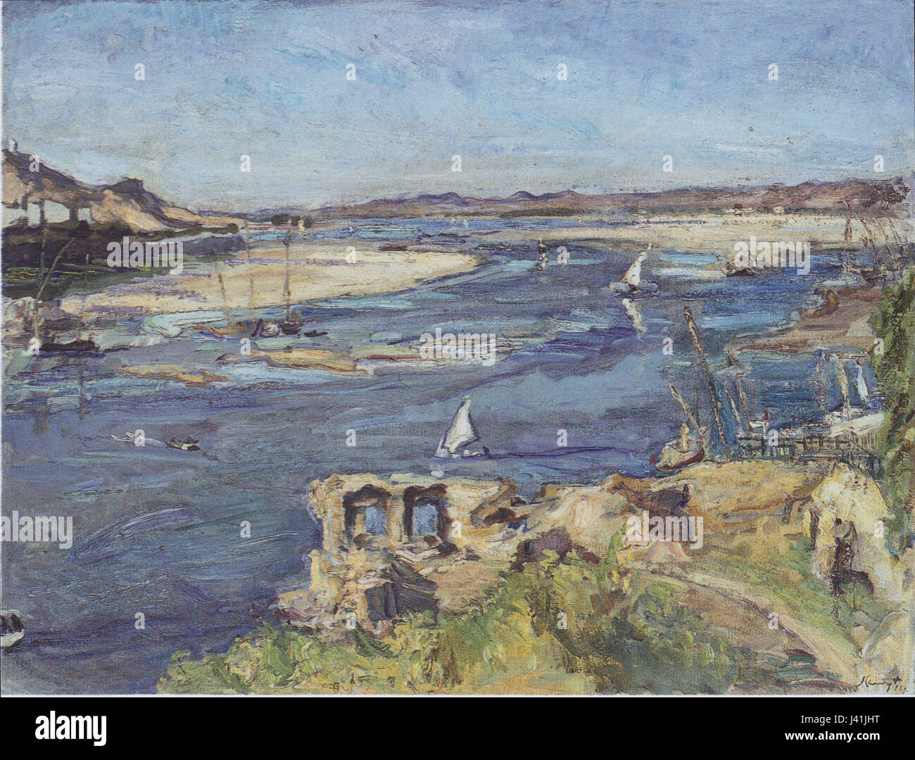 Max Slevogt bei der Nil Assouan 1914 Banque D'Images