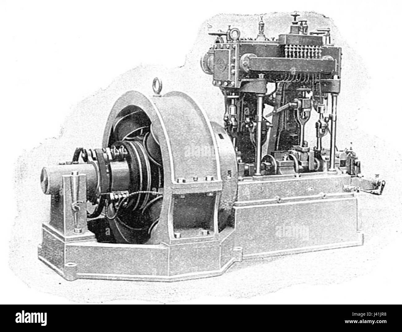 La machine à vapeur Mavor et le groupe électrogène dynamo, discutés dans Modern Engines vol VI de Rankin Kennedy, sont un exemple important de la technologie de production d'énergie du début du XXe siècle. Banque D'Images